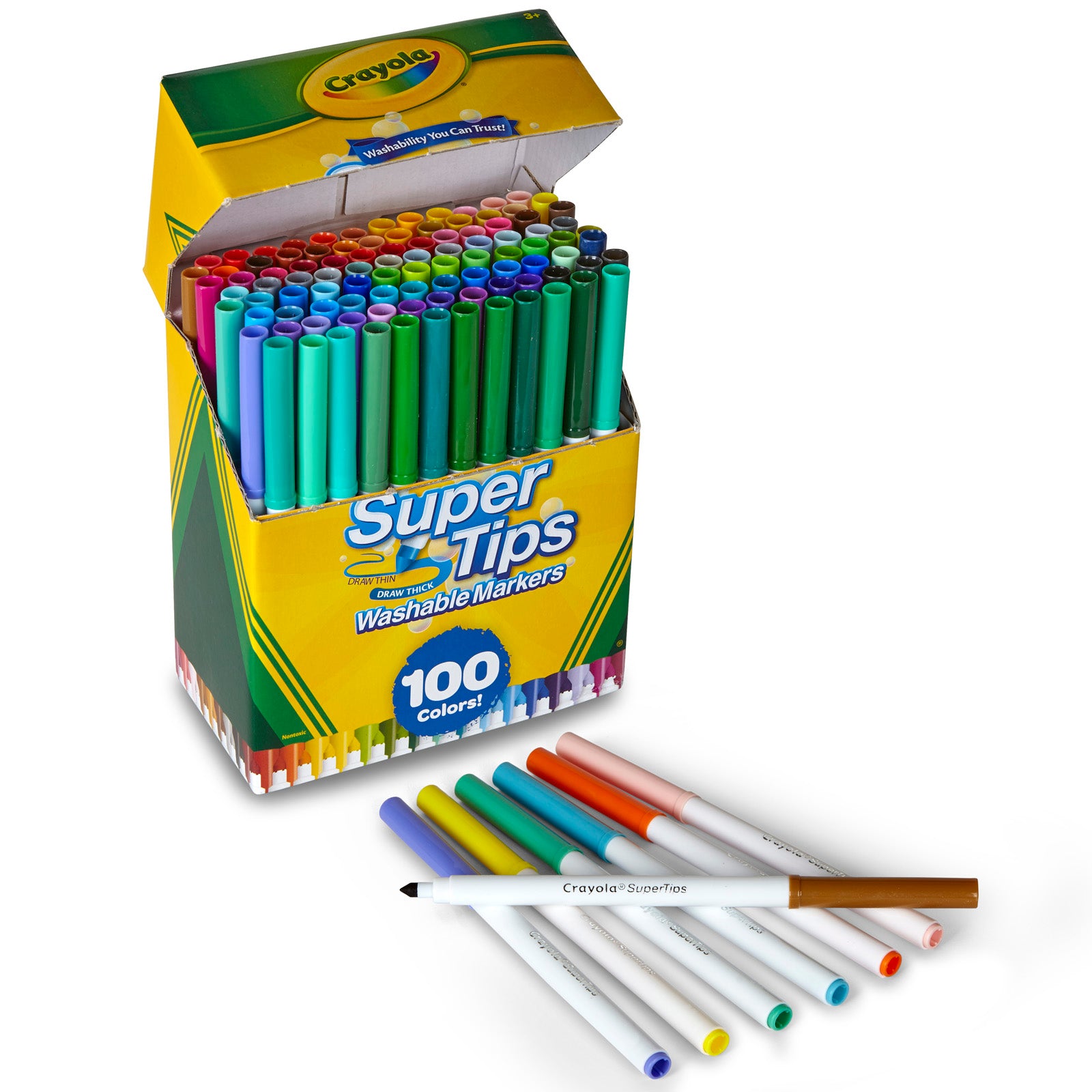 Washable Super Tips Markers, Pack of 100