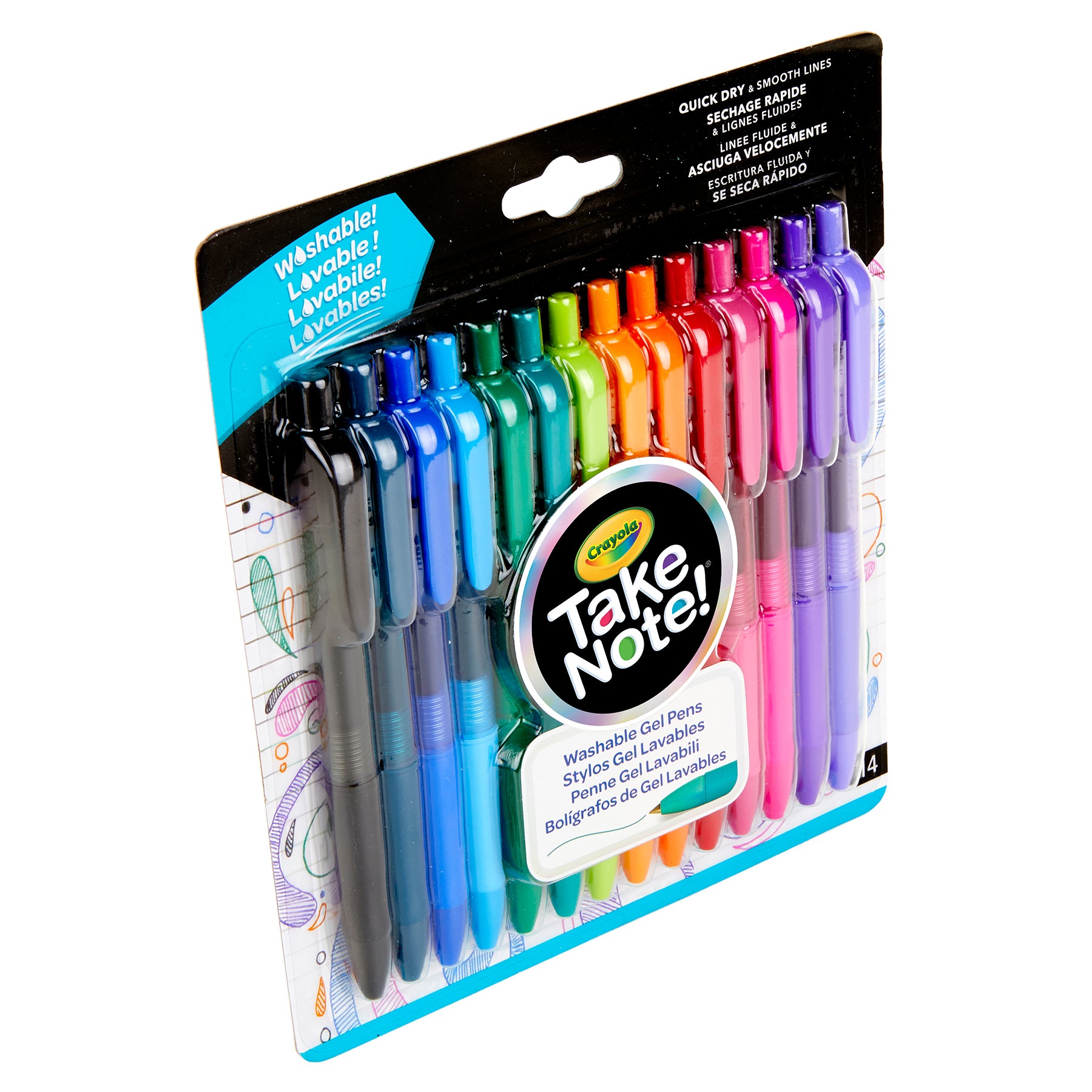 Take Note! Washable Gel Pens, Pack of 14