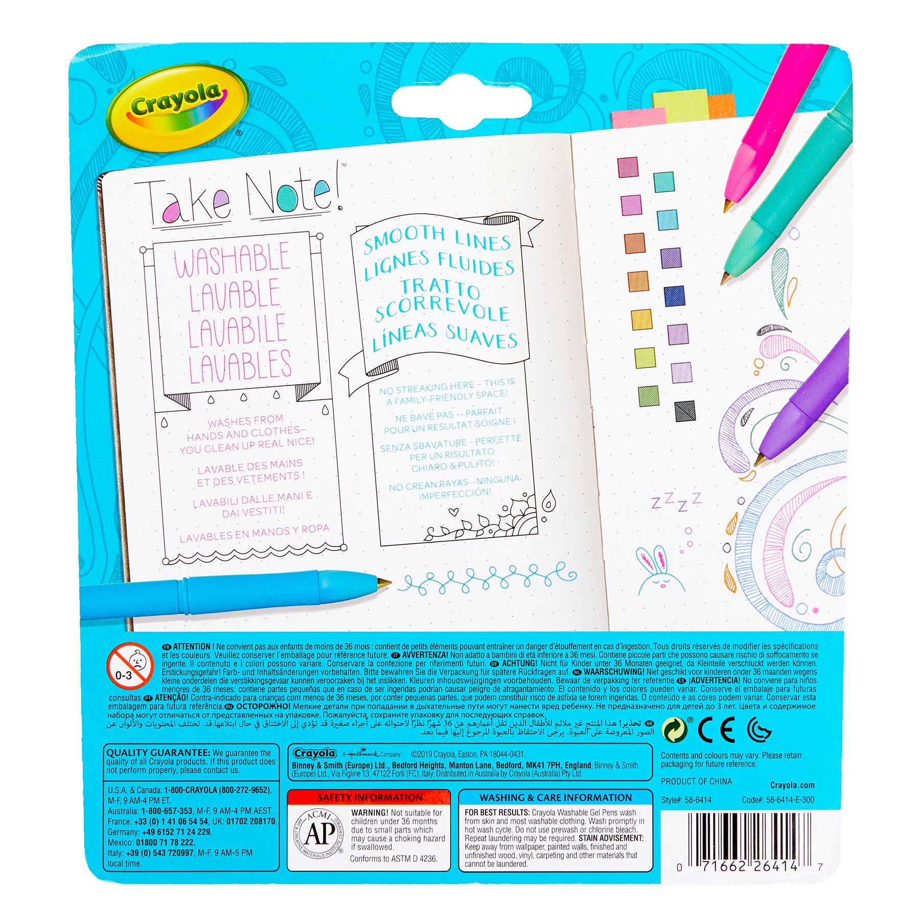 Take Note! Washable Gel Pens, Pack of 14