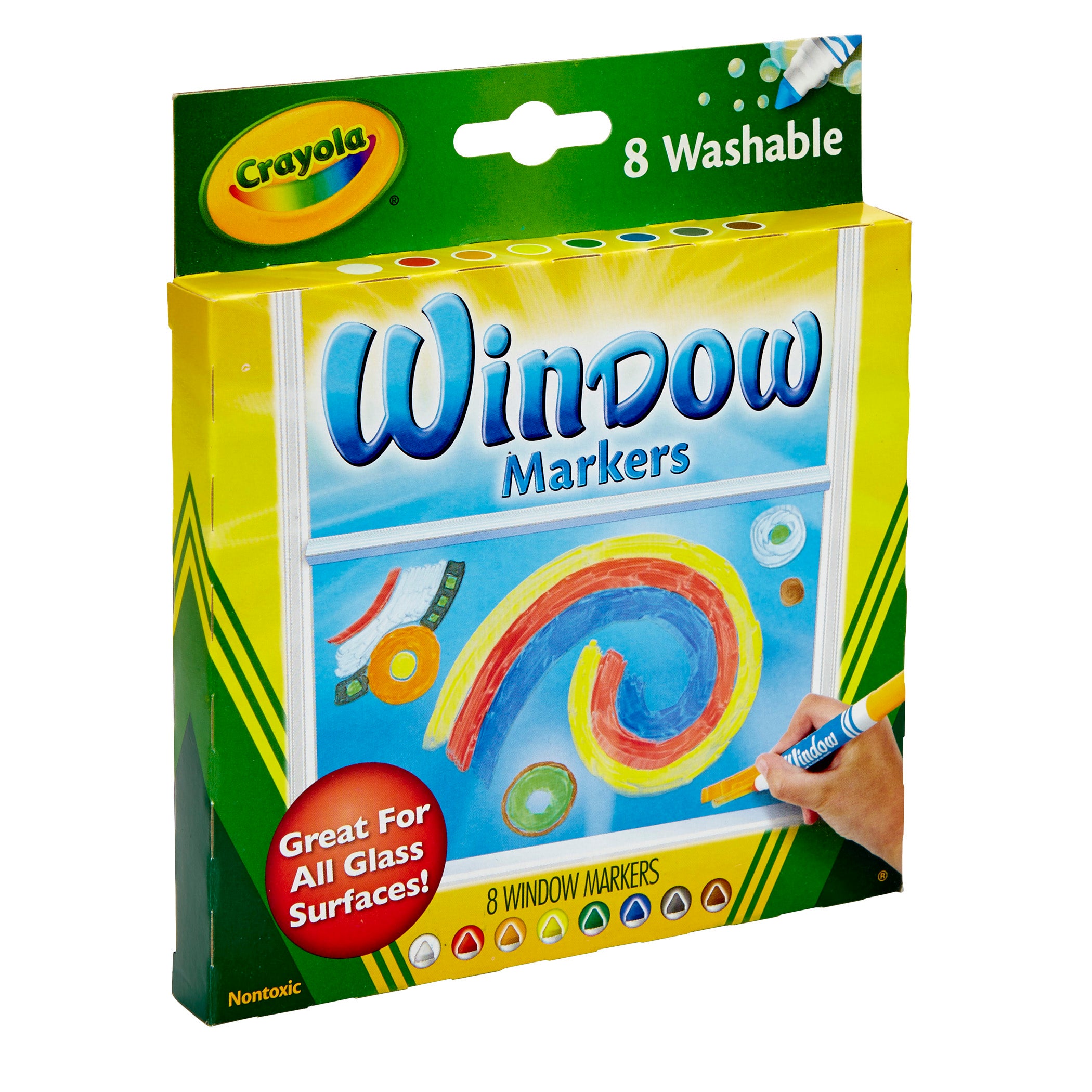 Washable Window Markers, 8 Per Box, 3 Boxes