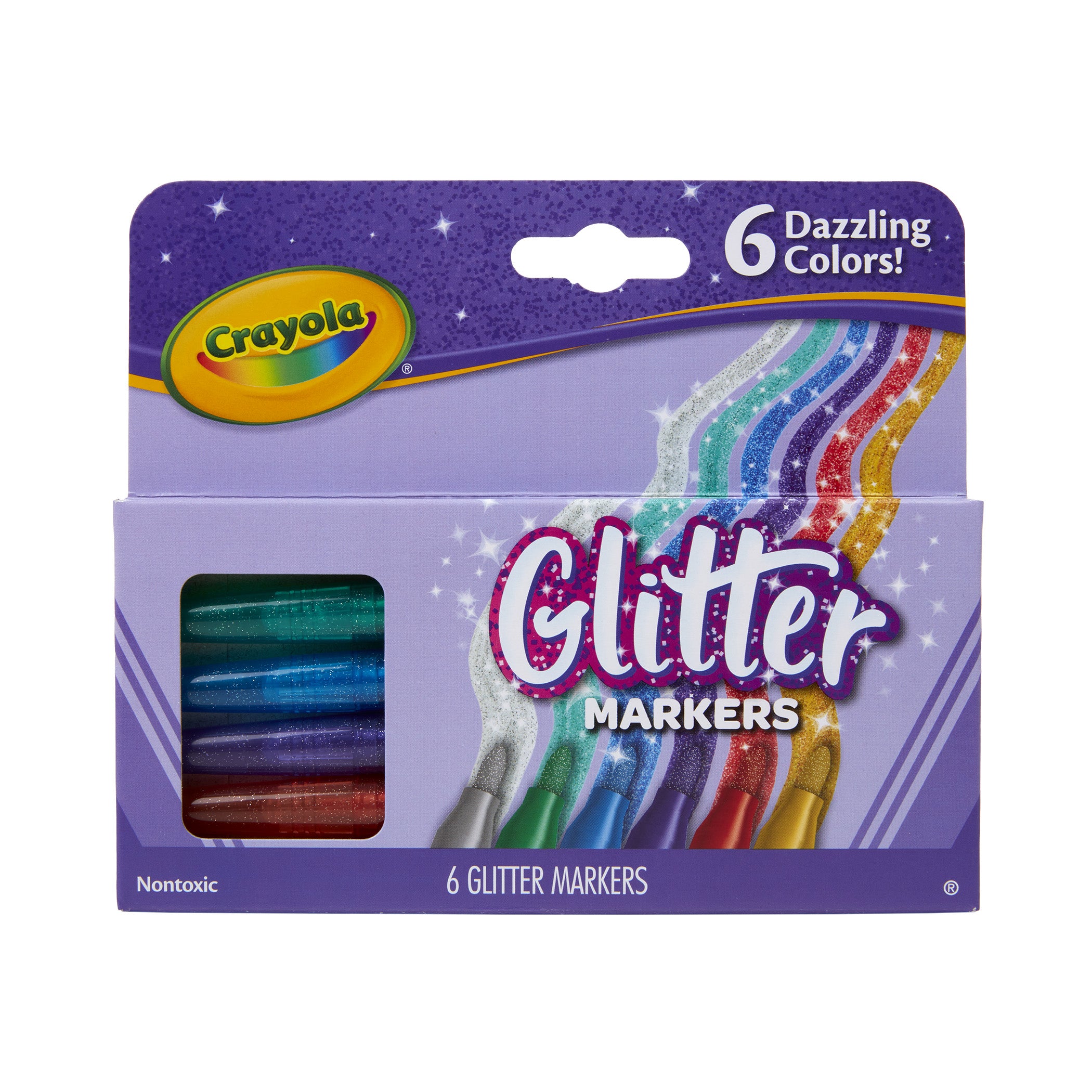 Glitter Markers, 6 Per Box, 3 Boxes