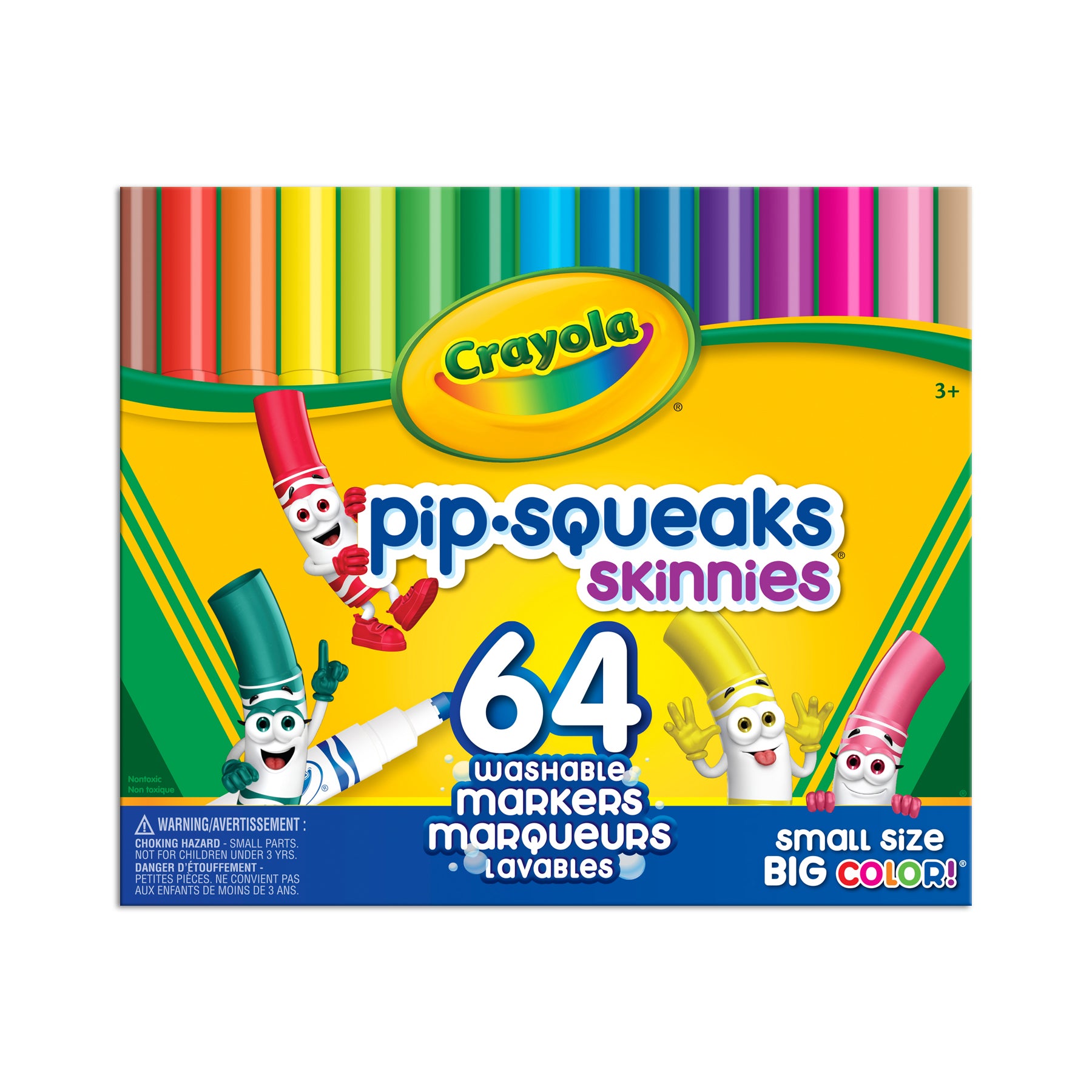 Washable Pip-Squeaks Skinnies Markers, 64 Count