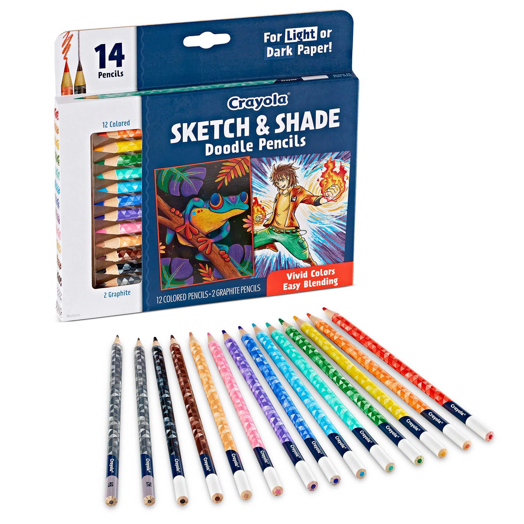Doodle & Draw Sketch & Shade Doodle Pencil, 14 Per Pack, 2 Packs
