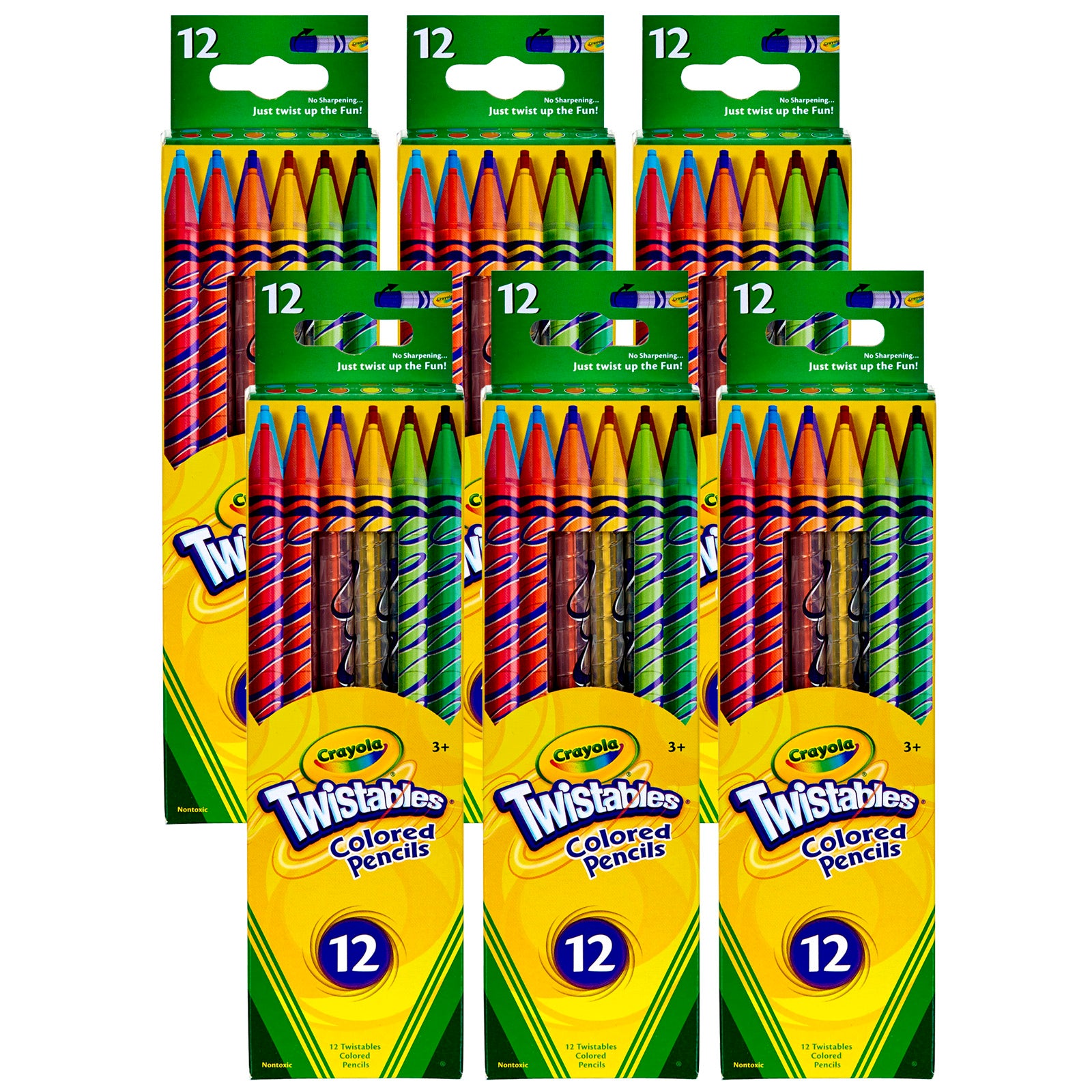 Twistables® Colored Pencils, 12 Per Box, 6 Boxes