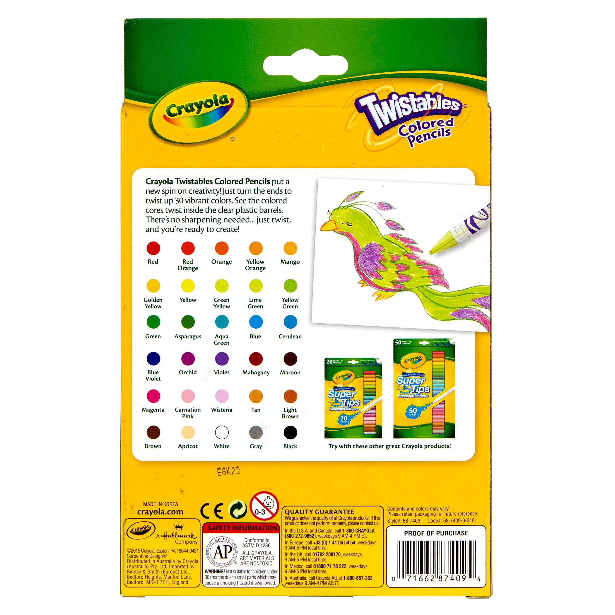 Twistables® Colored Pencils 30 Per Box, 2 Boxes