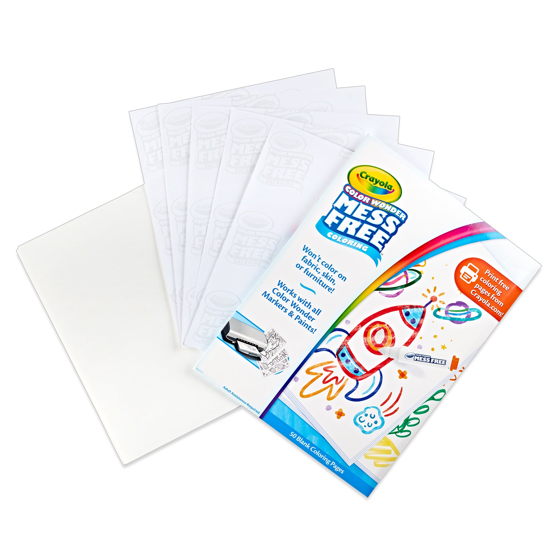 Color Wonder® Blank Coloring Pages, 50 Per Pack, 2 Packs