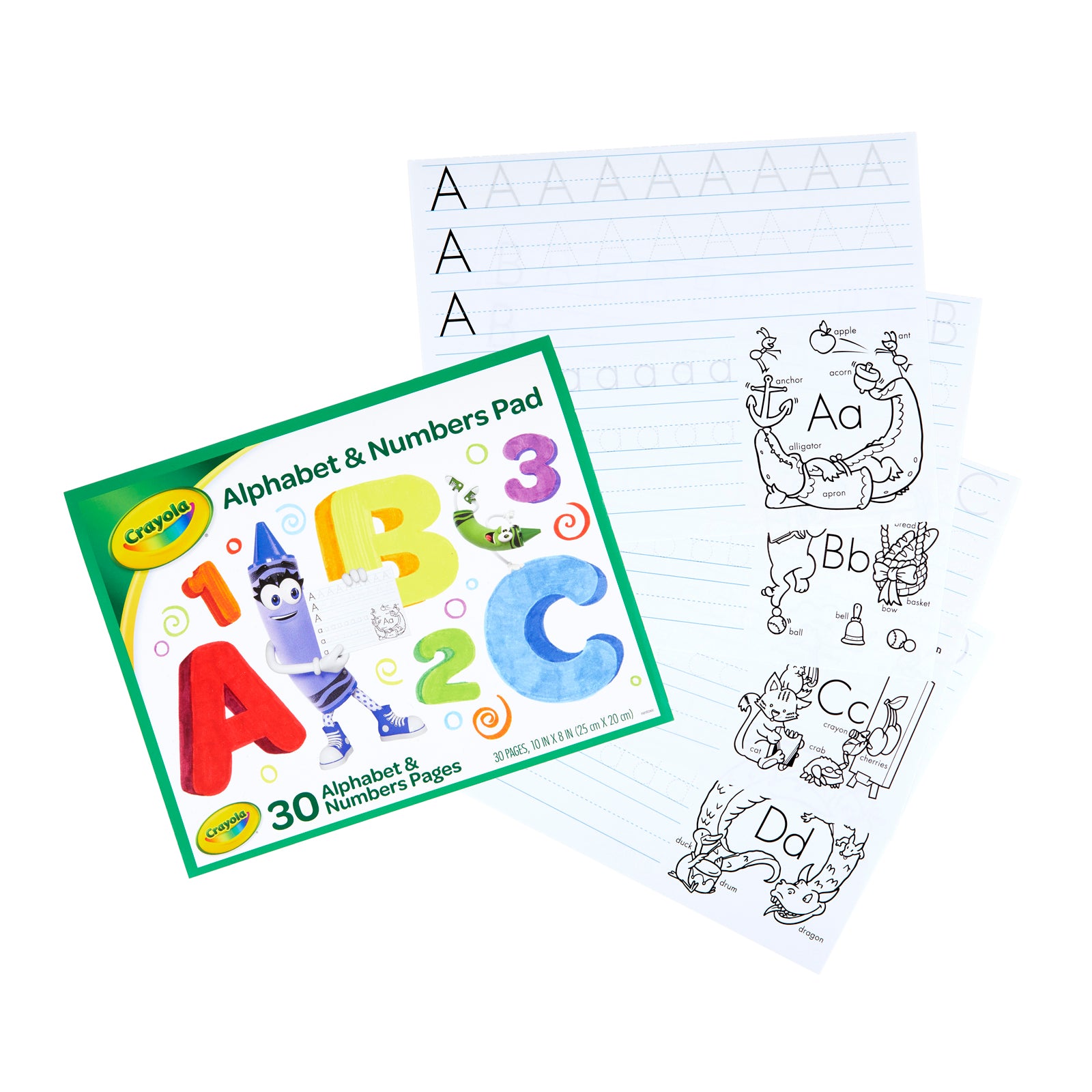 Alphabet & Numbers Pad, Pack of 12