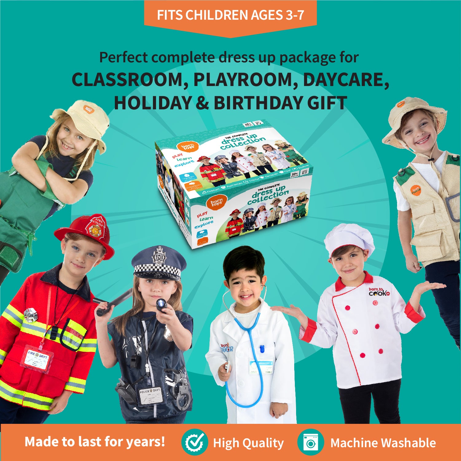 Dress Up / Drama Play Deluxe Trunk 6 In 1 Set