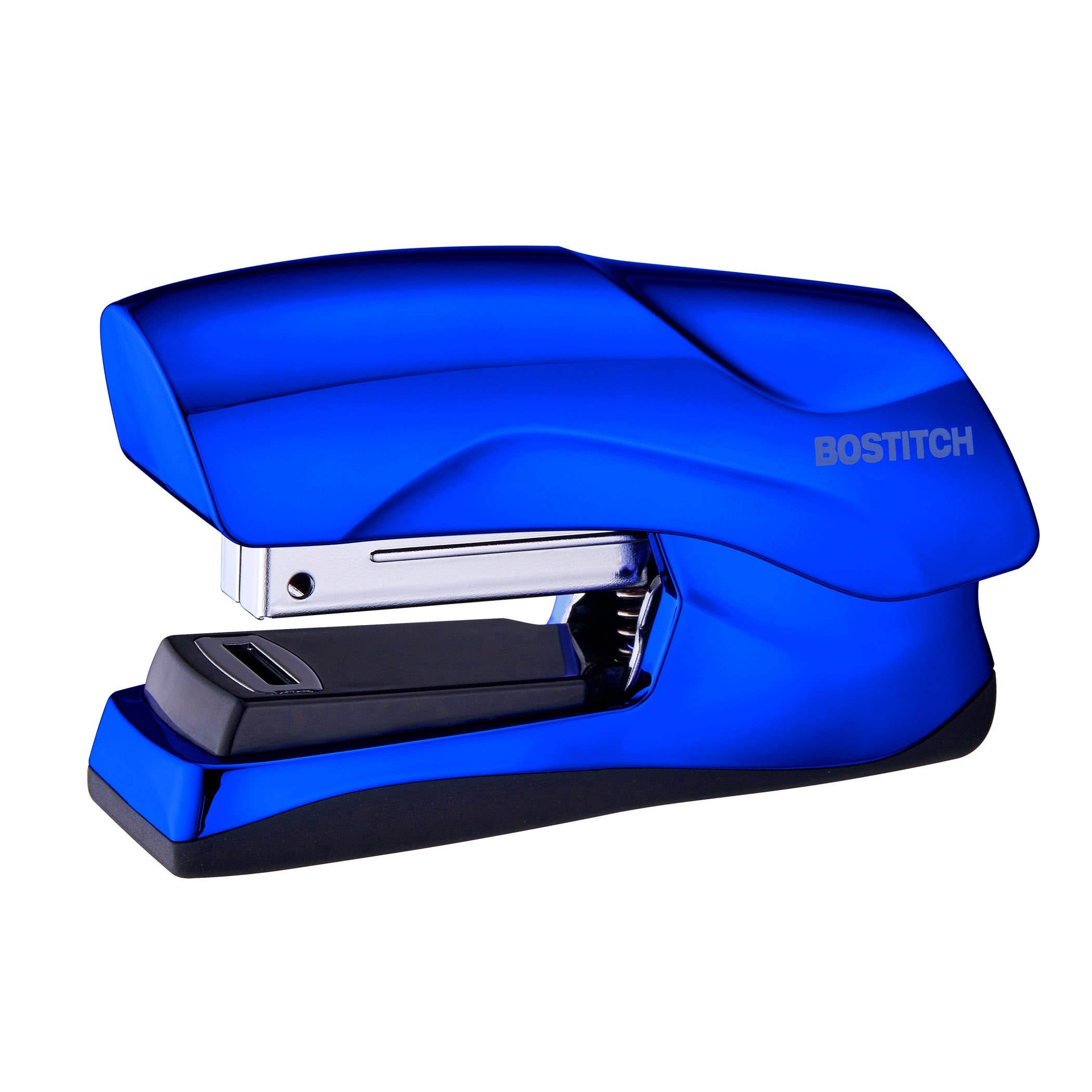 Flat Clinch Stapler, 40 Sheets, Metallic Blue