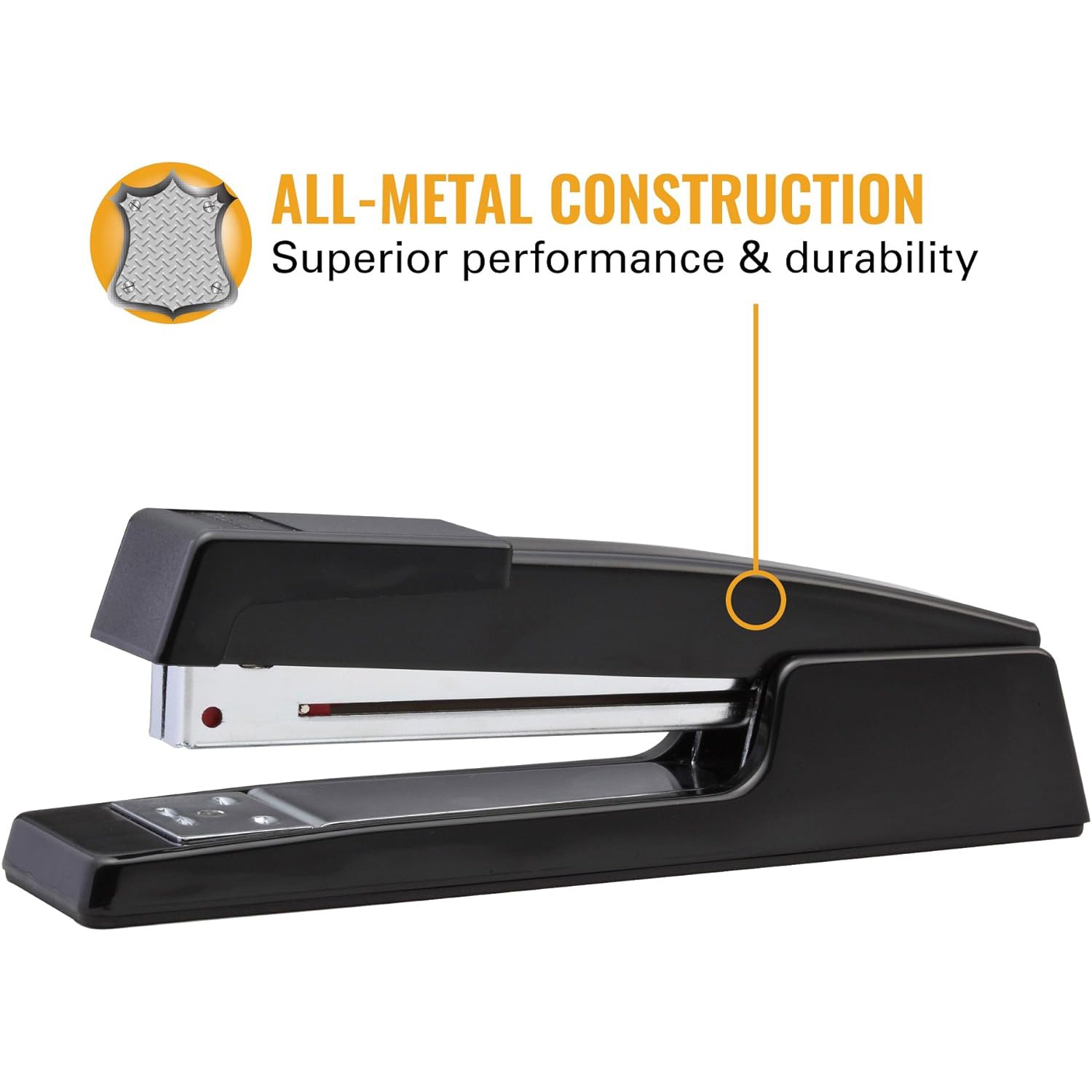 All-Metal Black Stapler, 20 Sheets