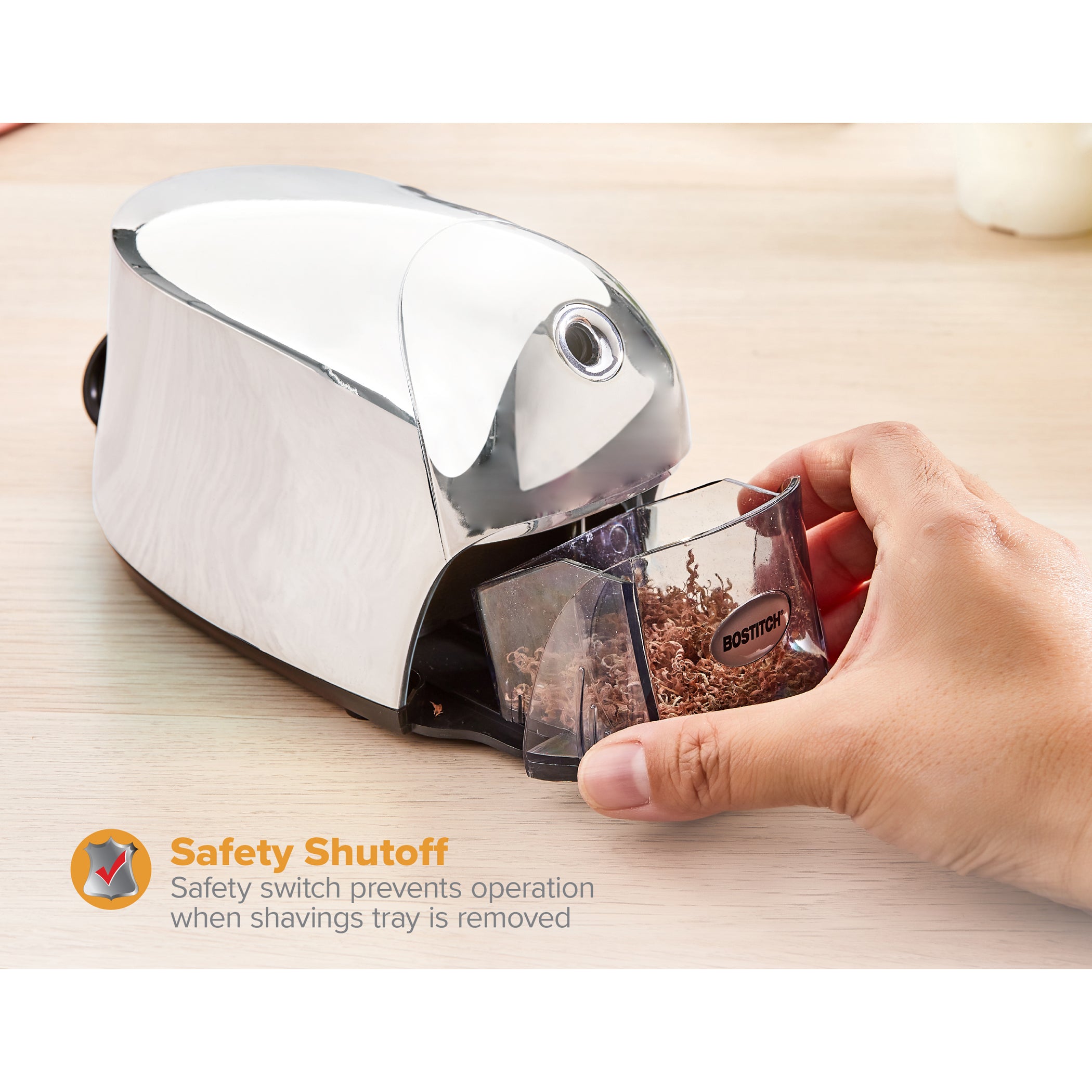 QuietSharp Executive Electric Pencil Sharpener Chrome