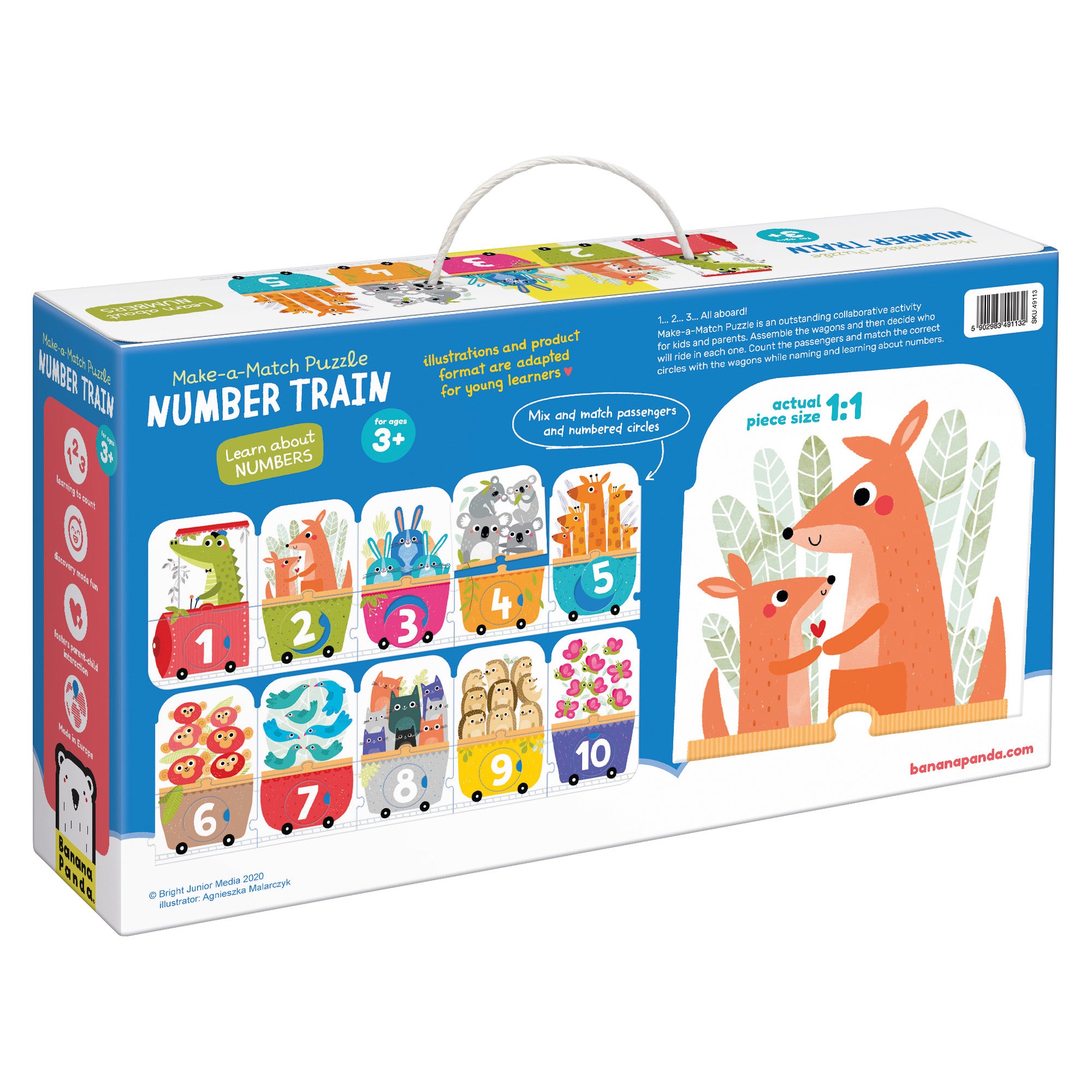 Make-a-Match Puzzle, Number Train, Age 3+