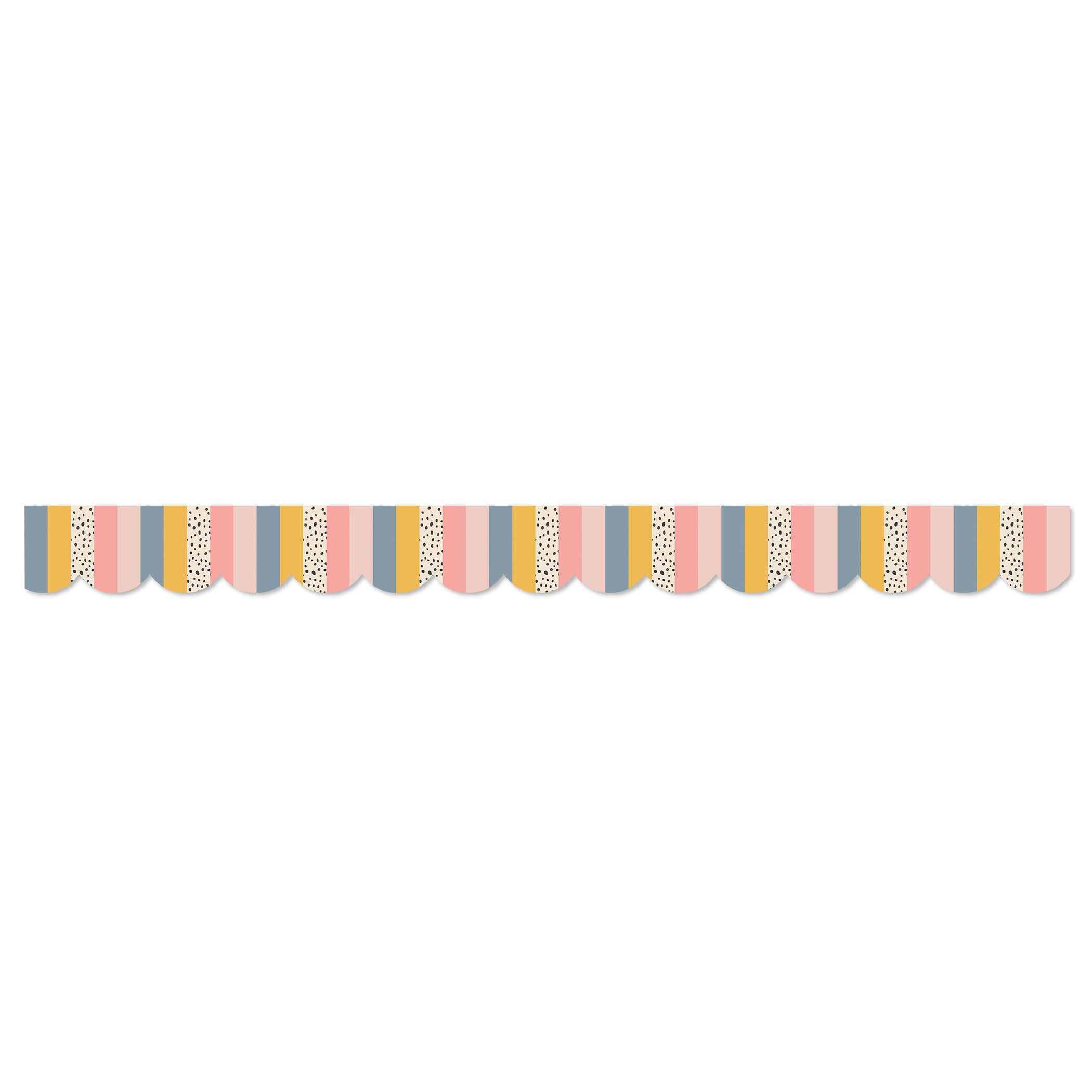 We Belong Stripes Scalloped Borders Per Pack, 39 Feet Per Pack, 6 Packs