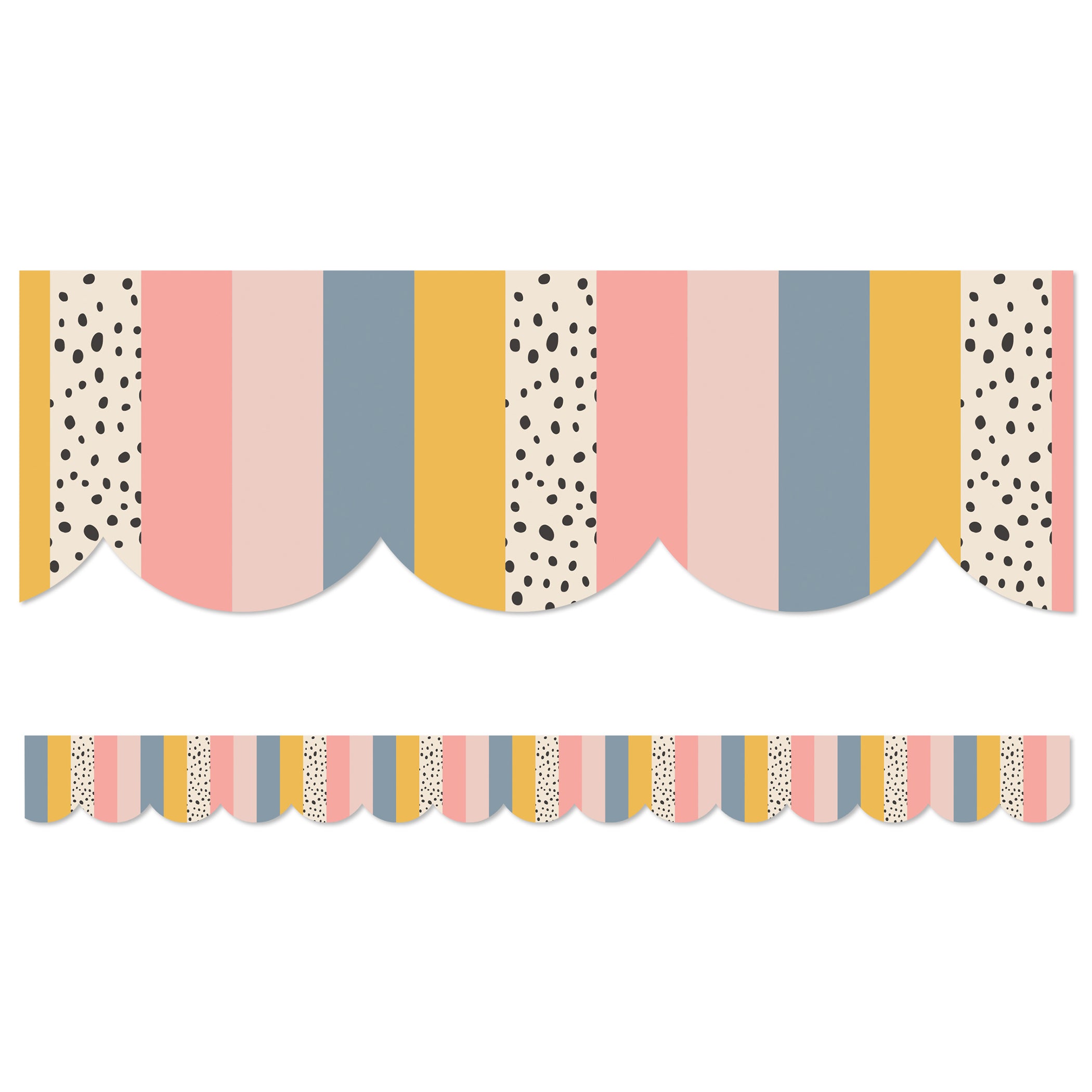 We Belong Stripes Scalloped Borders Per Pack, 39 Feet Per Pack, 6 Packs