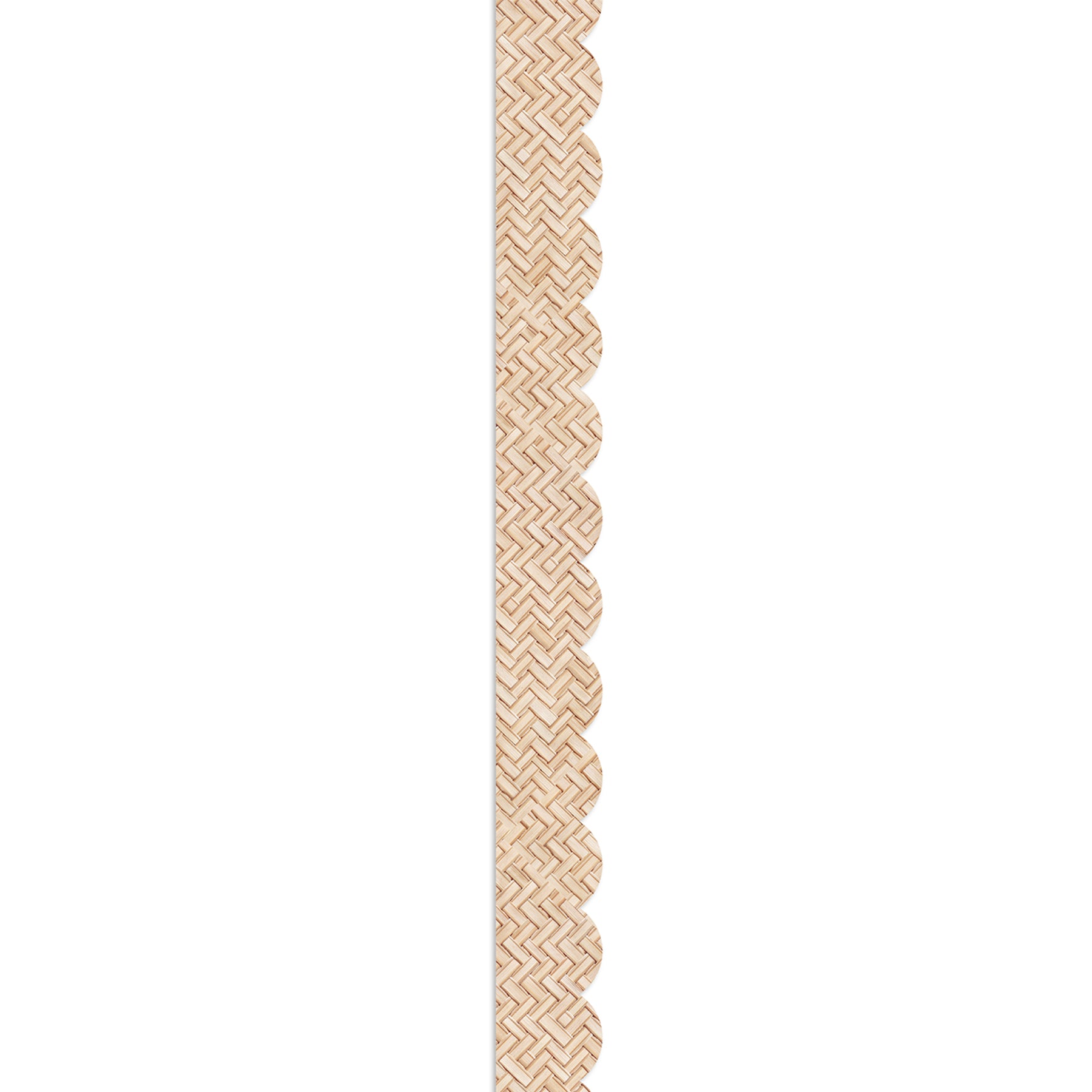 True to You Woven Bamboo Scalloped Bulletin Board Borders, 39 Feet Per Pack, 6 Packs