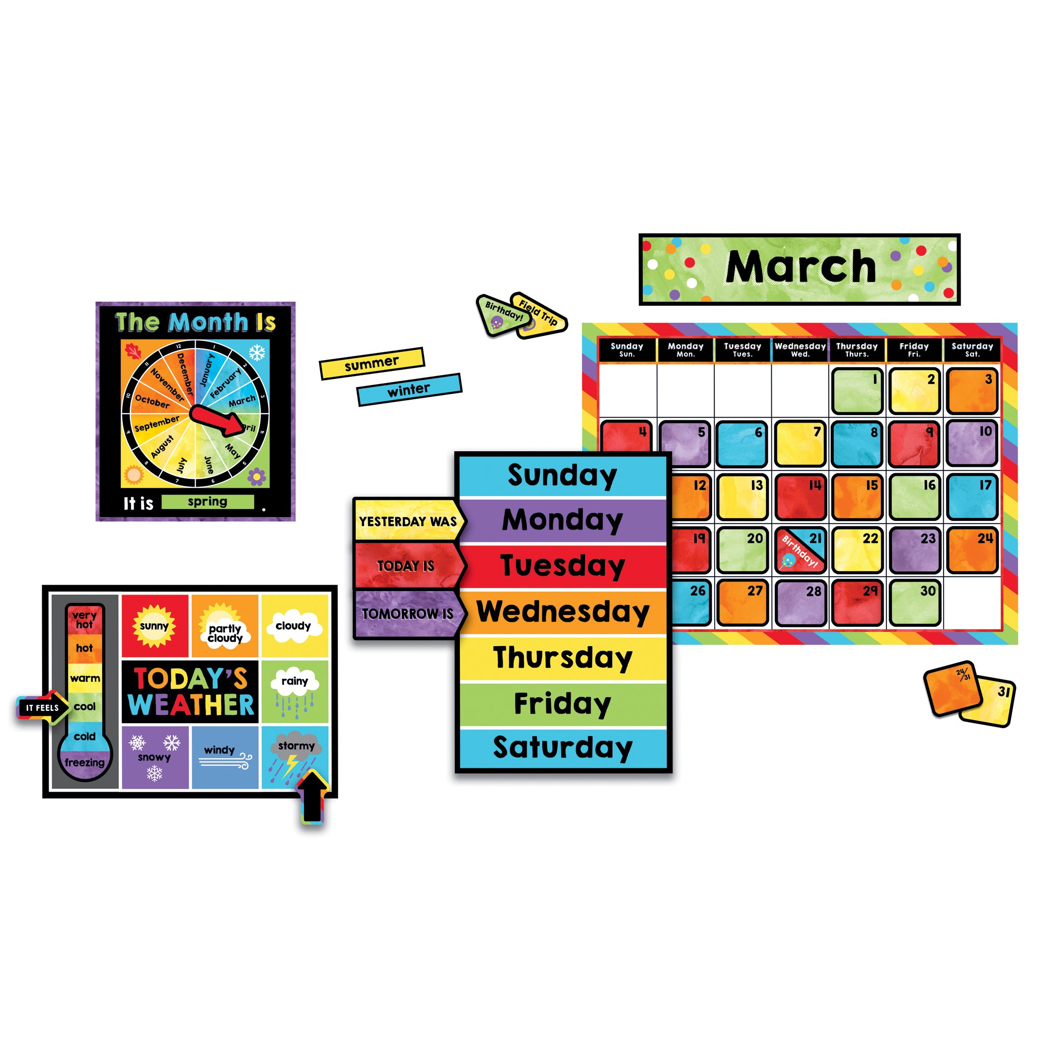 Celebrate Learning Calendar Bulletin Board Set, 2 Sets