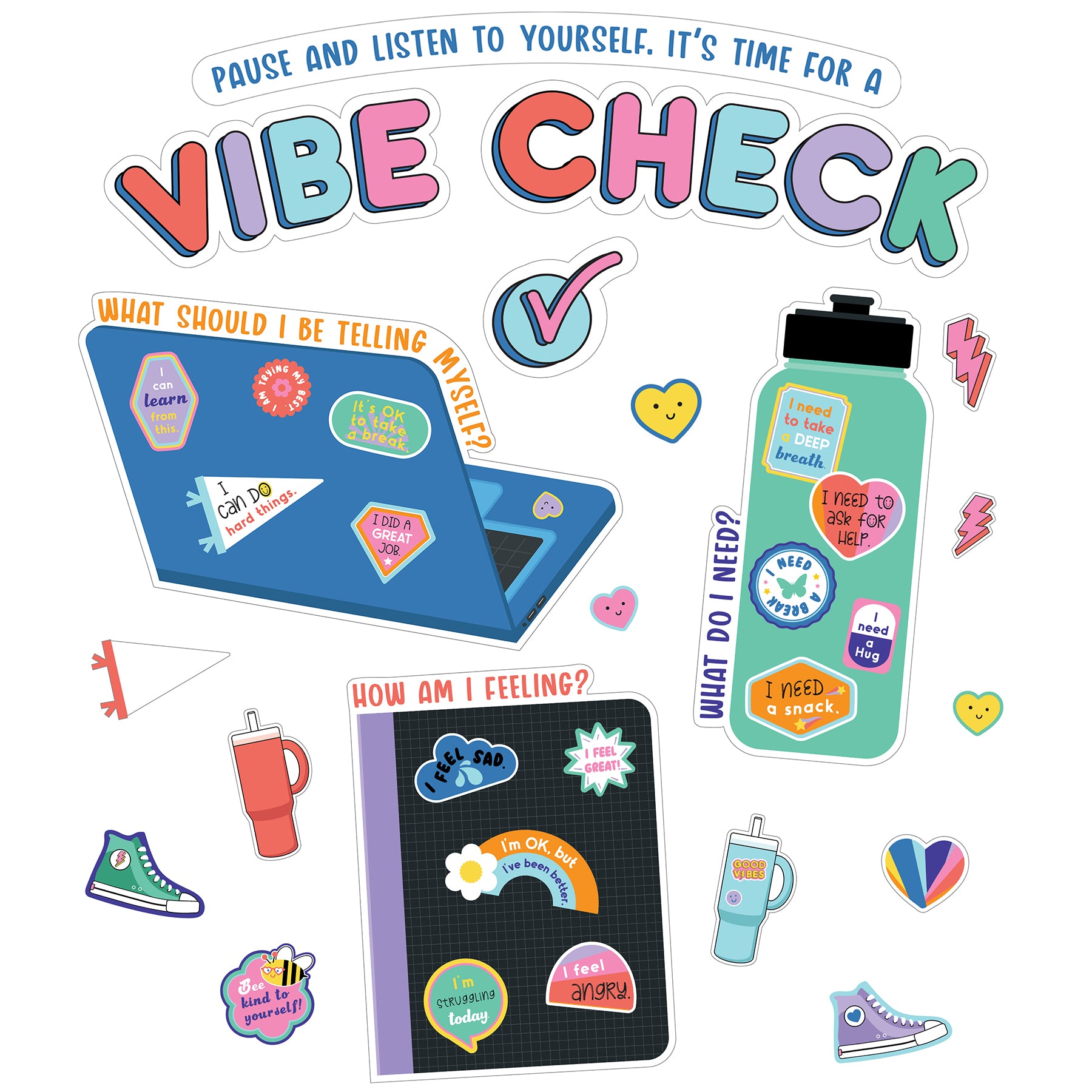 We Stick Together Vibe Check Bulletin Board Set