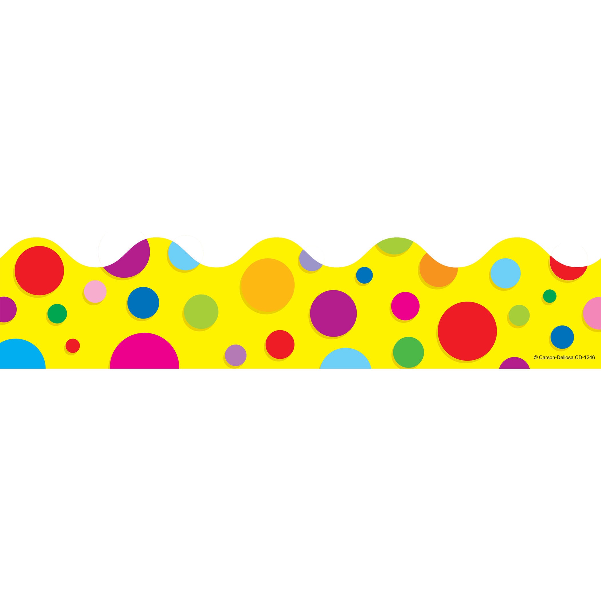 Scalloped Variety Border Set IV: Rainbow, Colorful Dots, Big Rainbow Dots, and Rainbow Swirls - A1 School Supplies