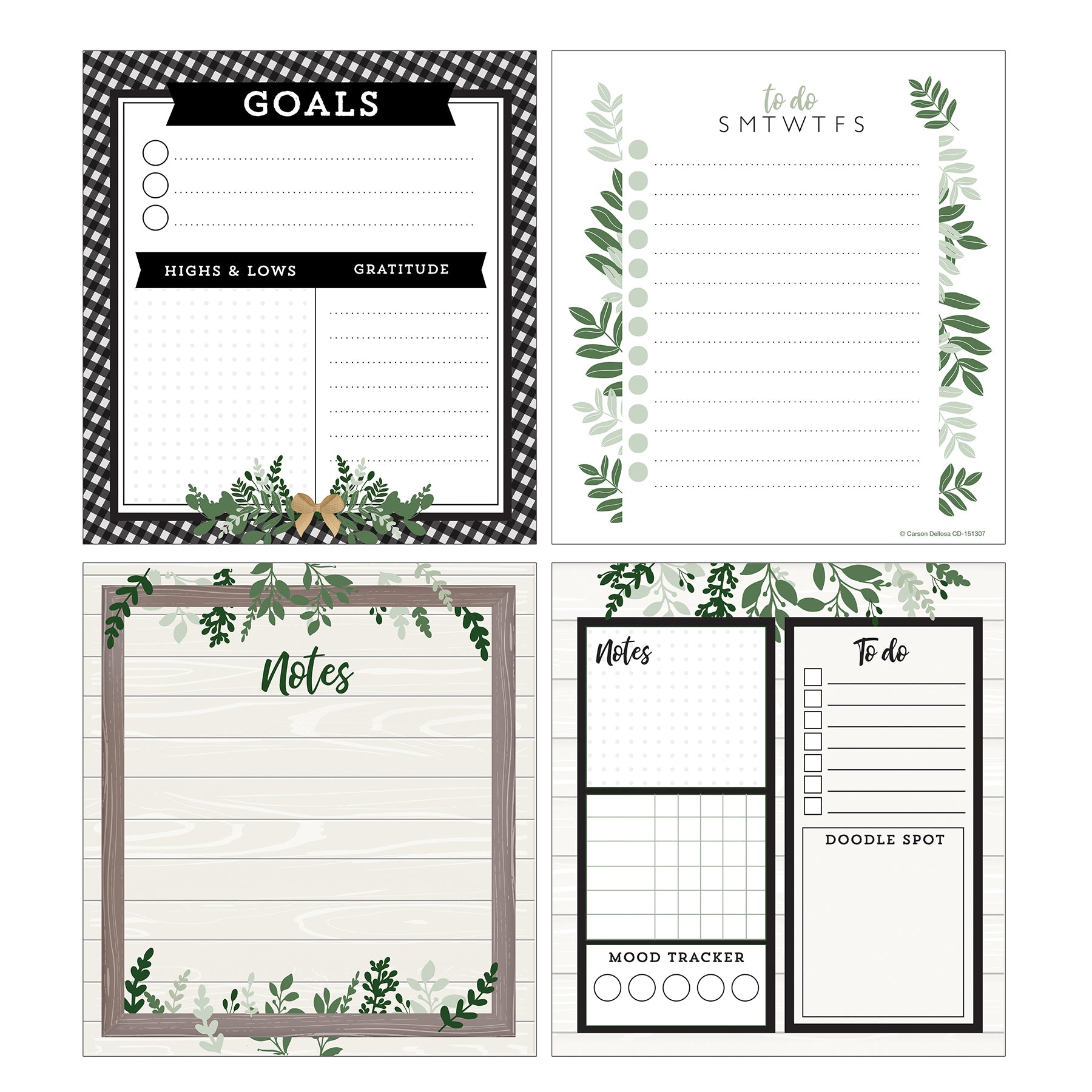 Farmhouse Notepad Set, Set of 4