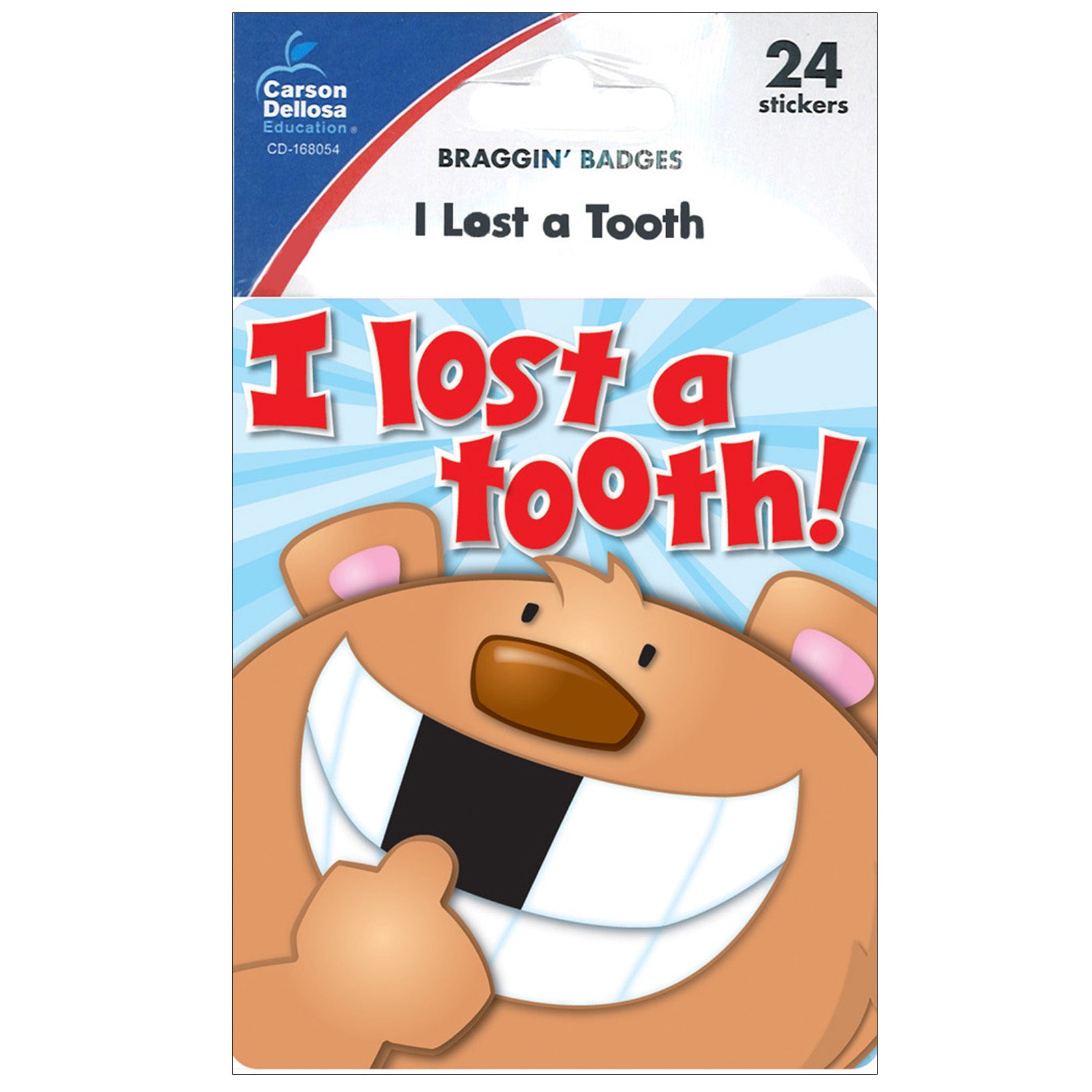 I Lost a Tooth Motivational Stickers, 24 Per Pack, 12 Packs