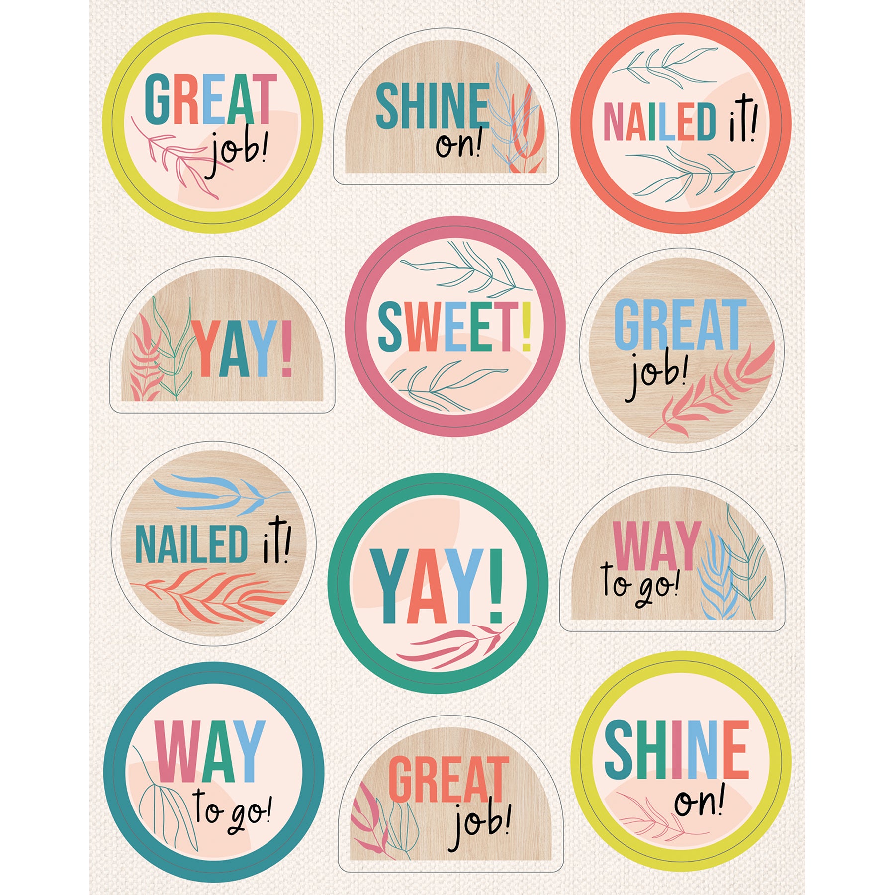 True to You Motivators Motivational Stickers, 72 Per Pack, 12 Packs