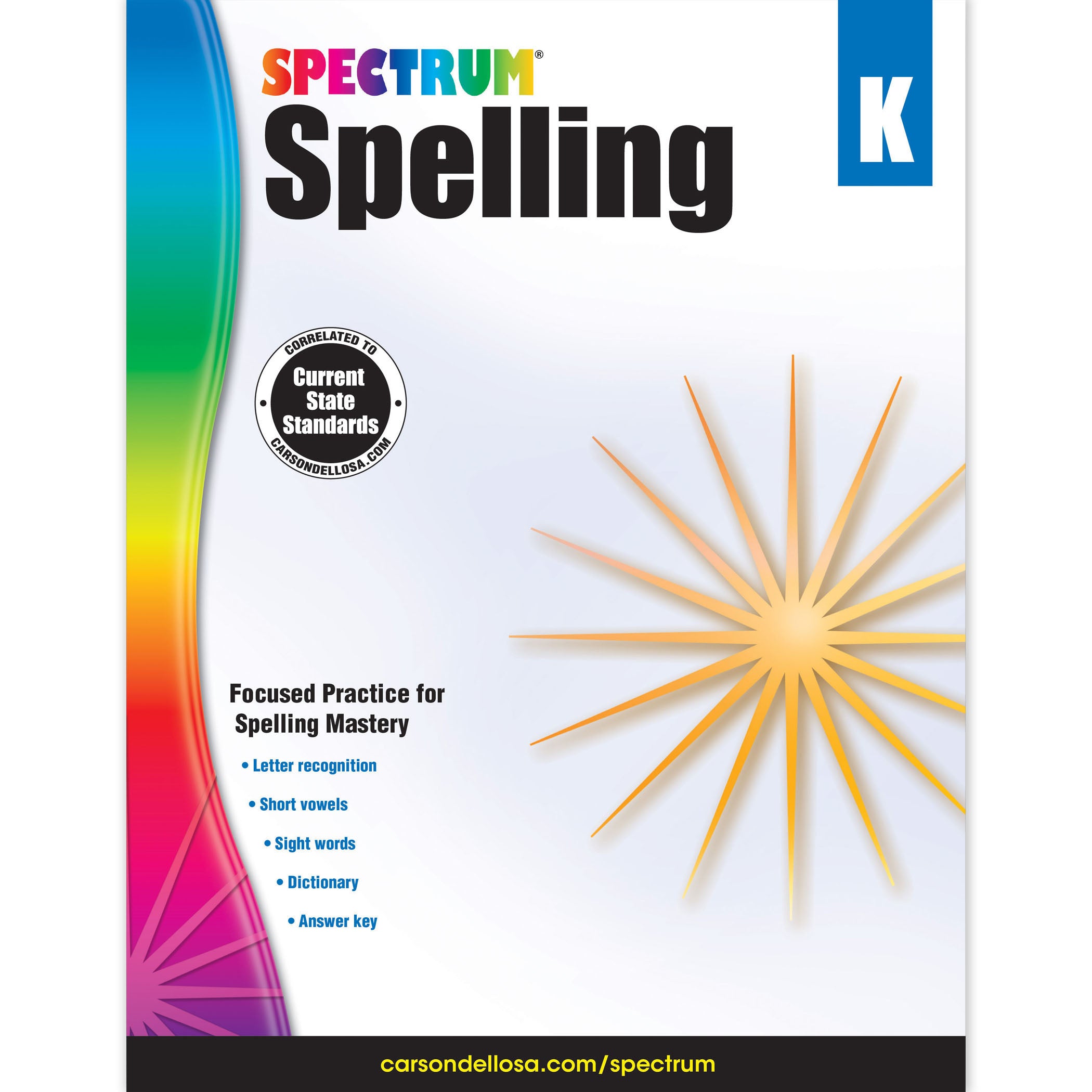 Spelling Workbook, Grade K, Paperback