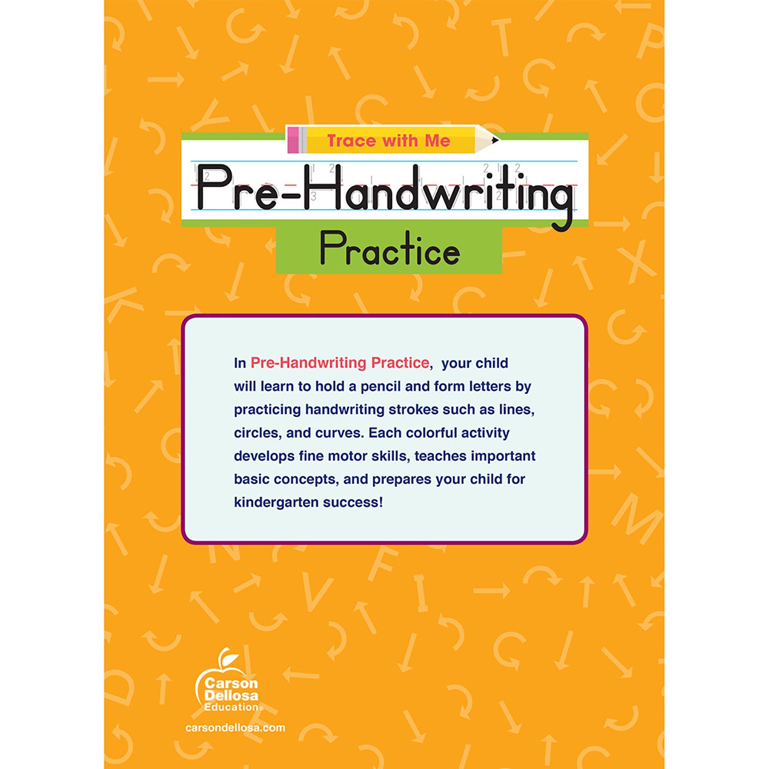 Pre-Handwriting Practice Activity Book, Grade Preschool-2, Pack of 3