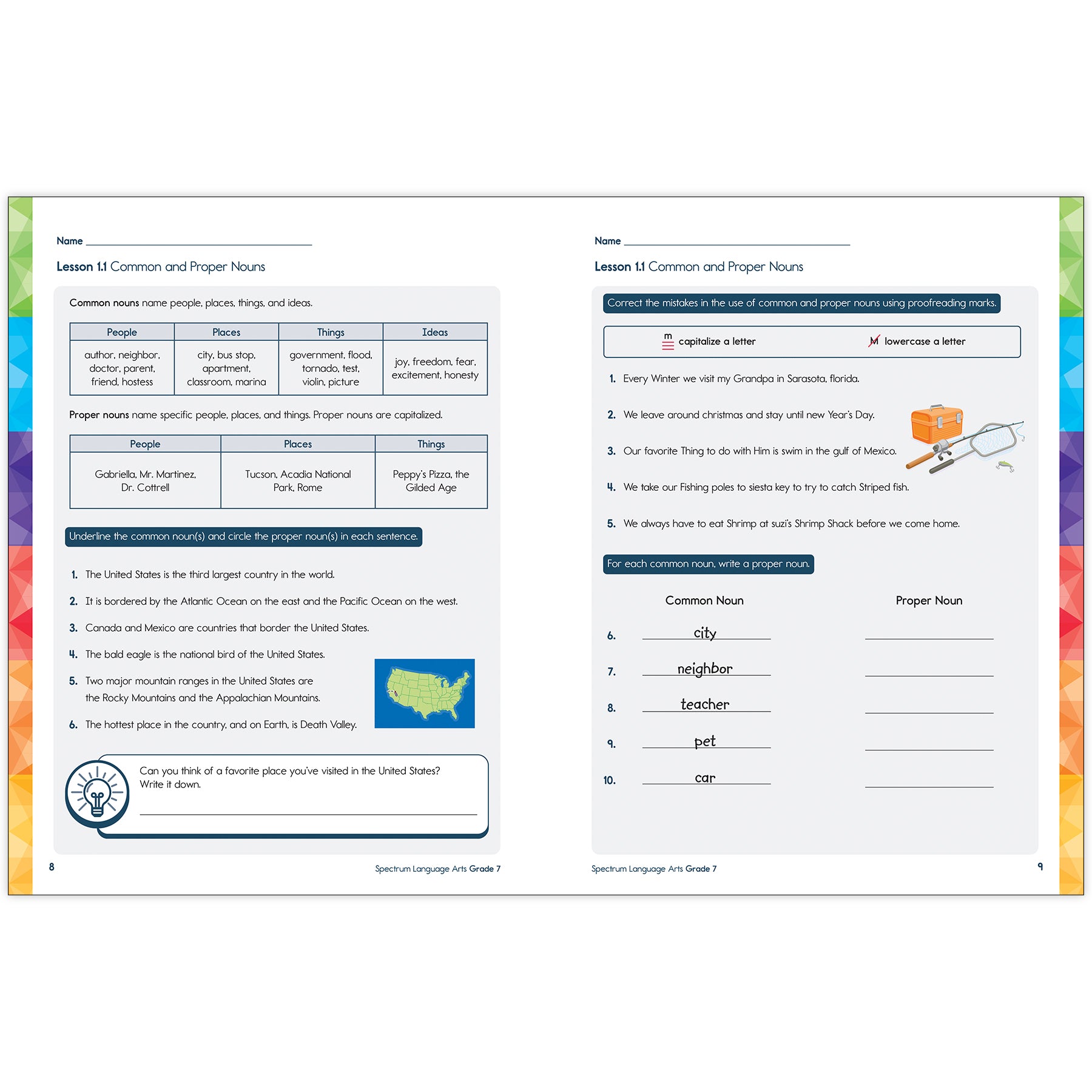 Spectrum Language Arts Workbook, Grade 7