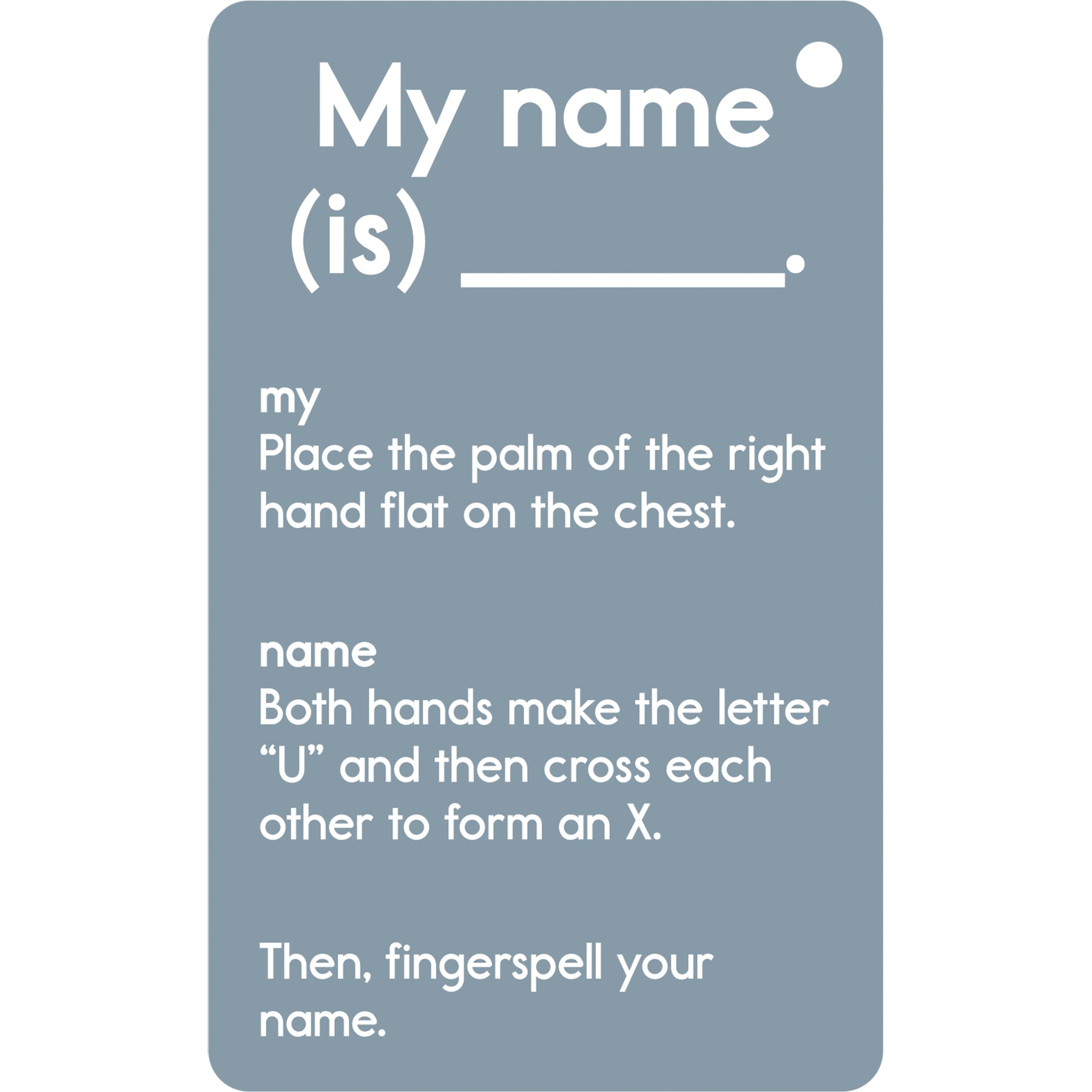 Sign Language Flash Cards