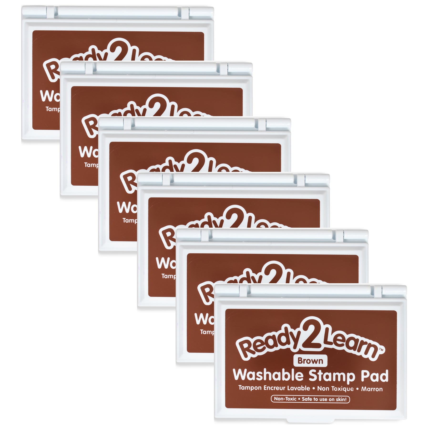 Washable Stamp Pad - Brown - Pack of 6