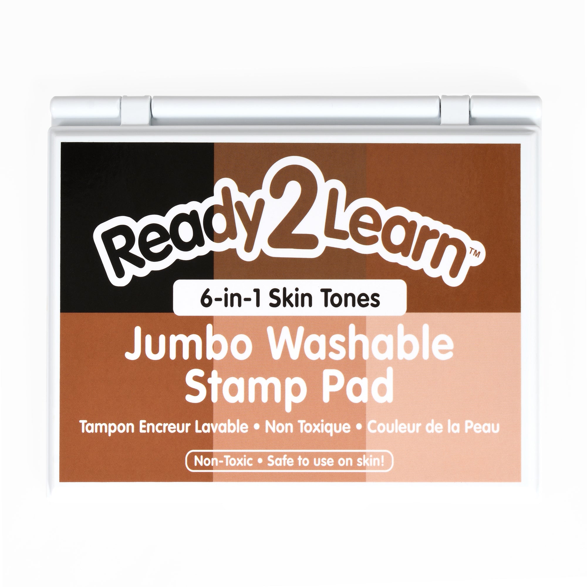 Jumbo Washable Stamp Pad - 6-in-1 - Skin Tones, Pack of 2