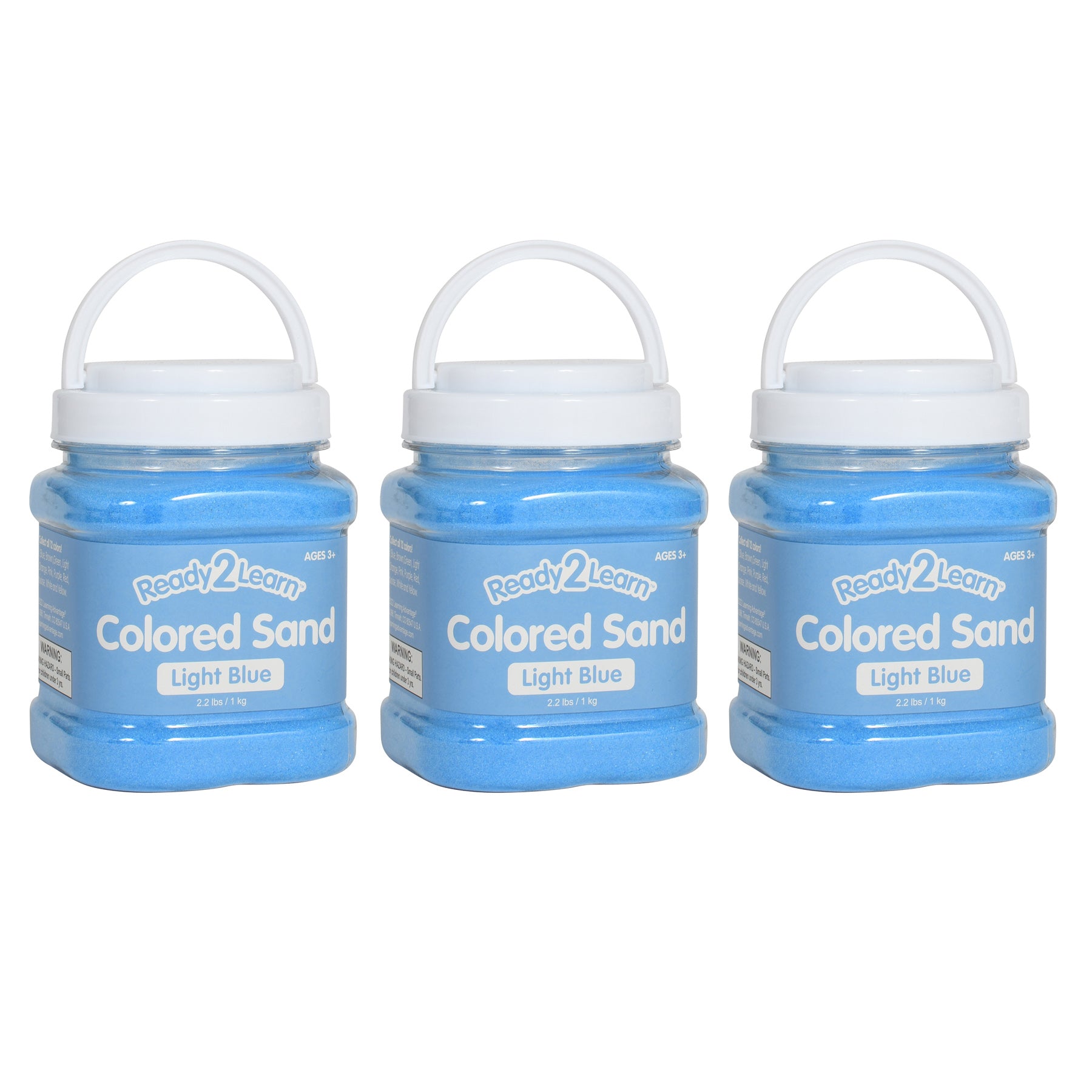 Colored Sand - Light Blue - 2.2 lb. Jar - Pack of 3