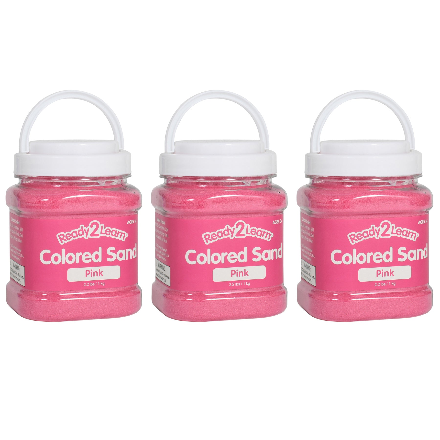 Colored Sand - Pink - 2.2 lb. Jar - Pack of 3