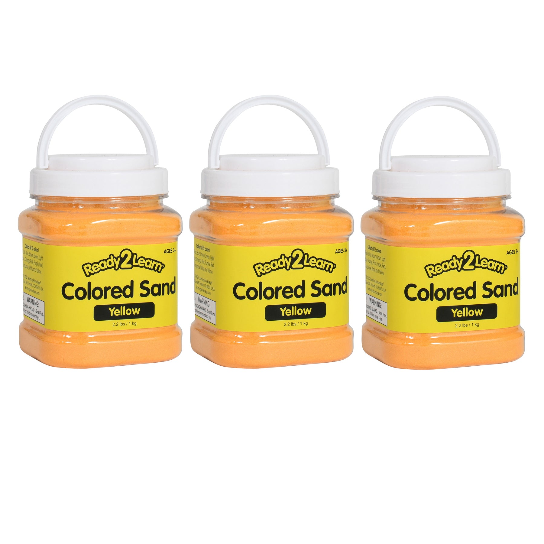 Colored Sand - Yellow - 2.2 lb. Jar - Pack of 3