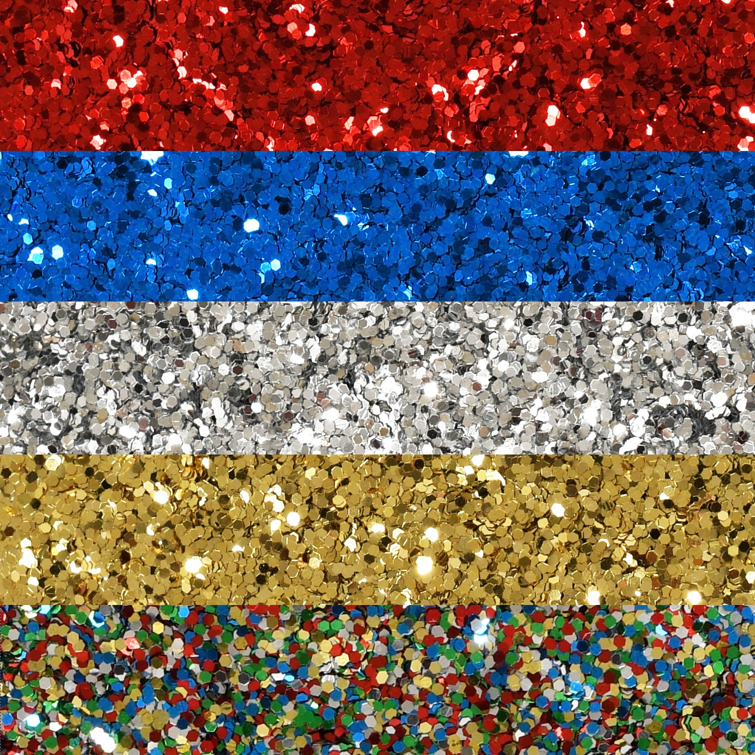 Glitter - Primary - Set of 5