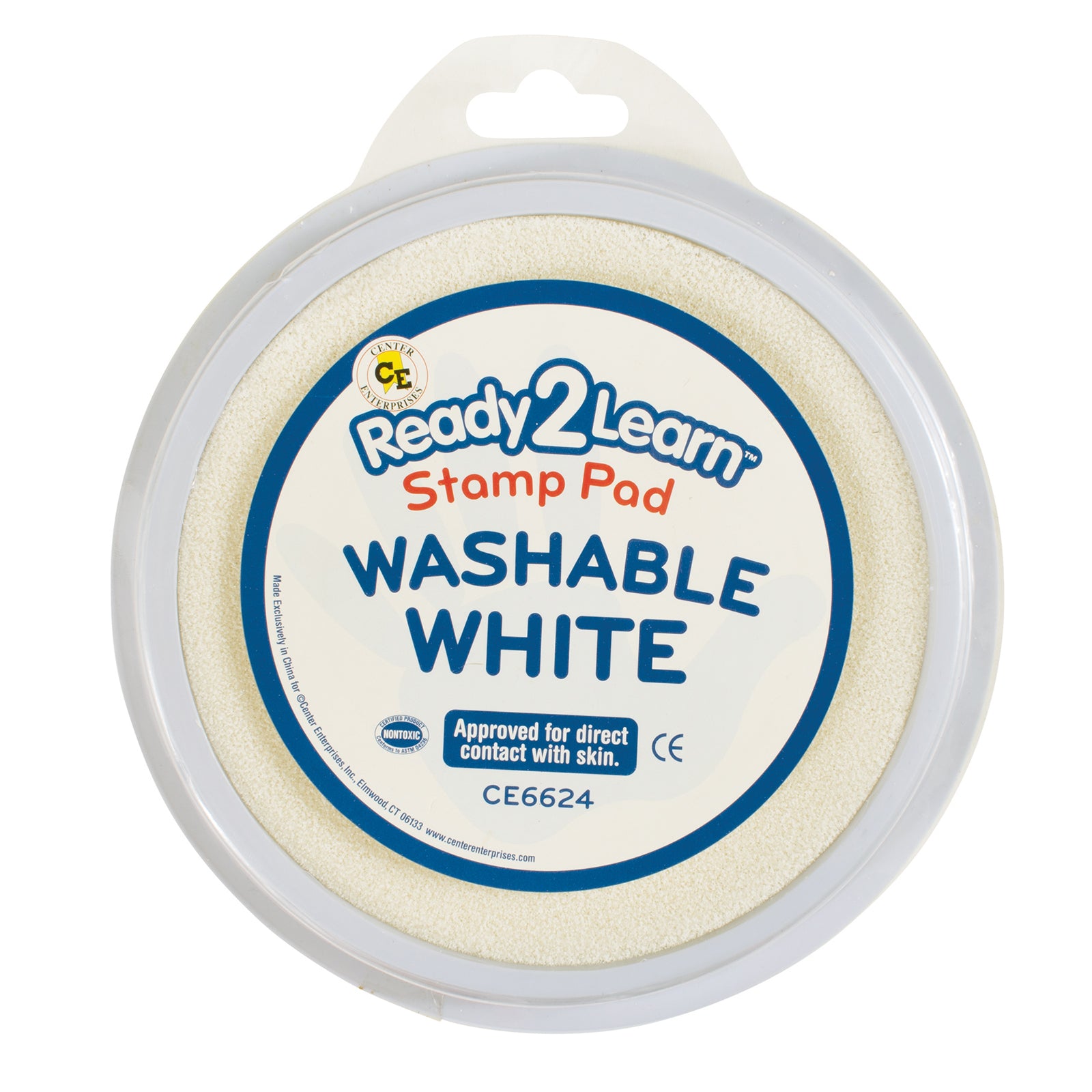 Jumbo Circular Washable Stamp Pad - White - 5.75" dia. - Pack of 3