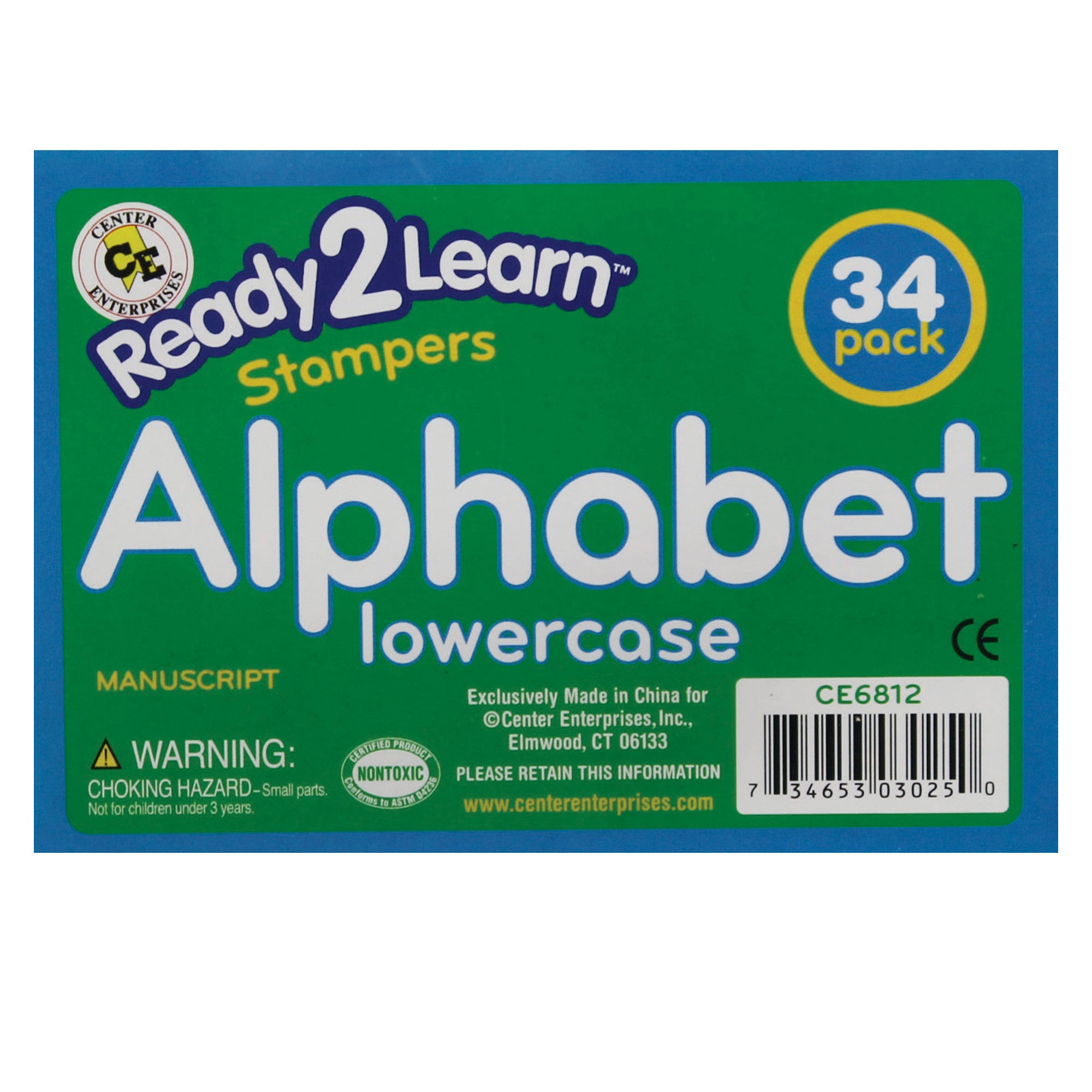 Alphabet Stamps - Lowercase - Small - Set of 34