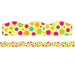 Borders/Trims, Magnetic, Scallop Cut - 1-1/2" x 24", Colorful Dot Theme, 24' per Pack, 2 Packs - A1 School Supplies