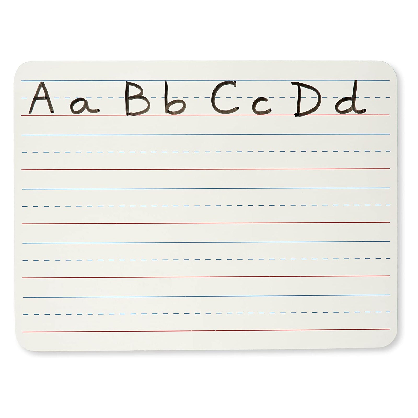 Dry Erase Board, 2-Sided Lined/Plain, 9" x 12", Pack of 6