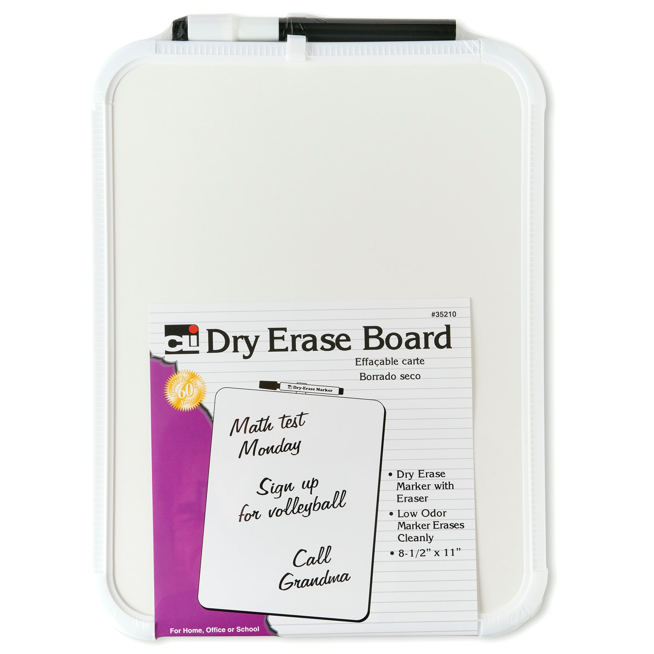 Dry Erase Boards, Framed with Markers & Eraser, White, Pack of 12 - A1 School Supplies