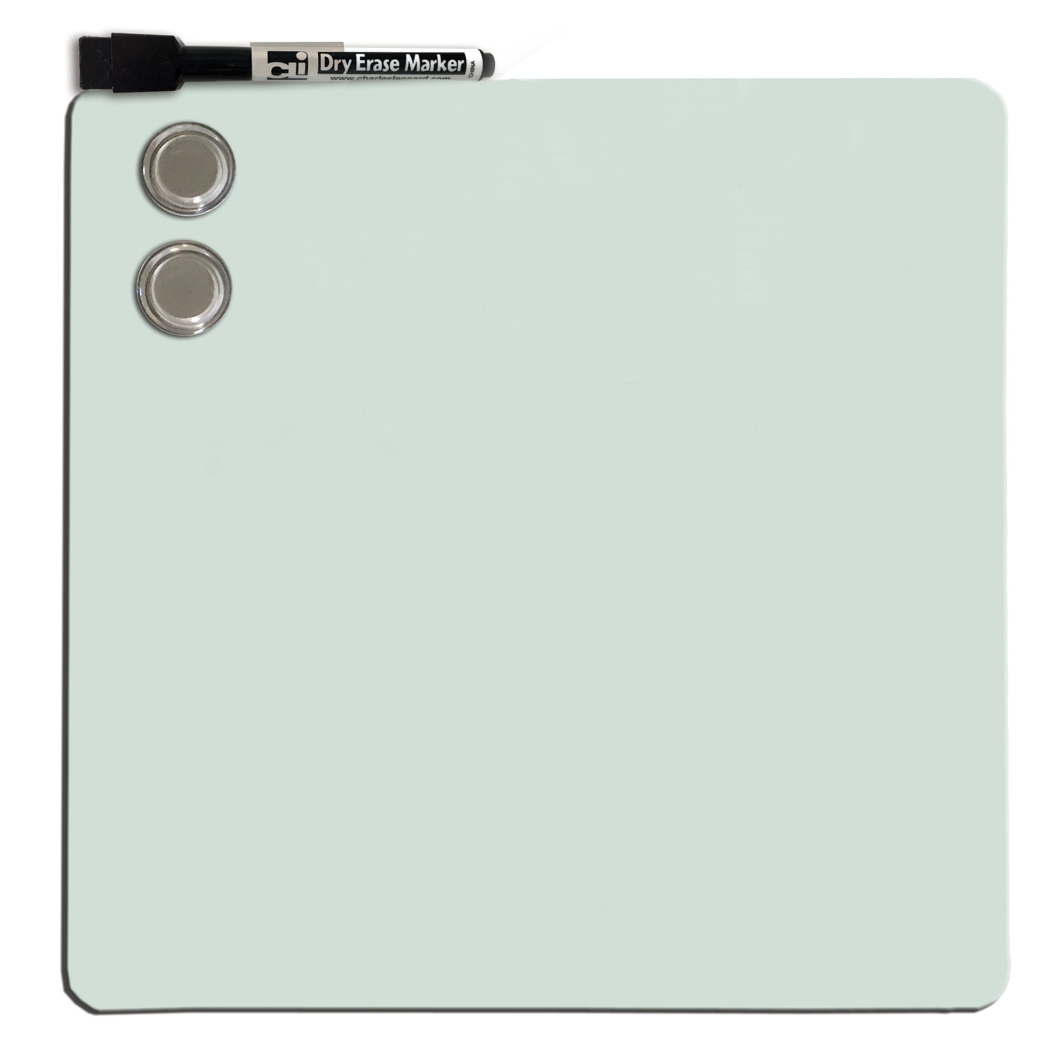 Magnetic Dry Erase Board with Marker & Magnets, Unframed, 11.5" x 11.5", Pack of 6