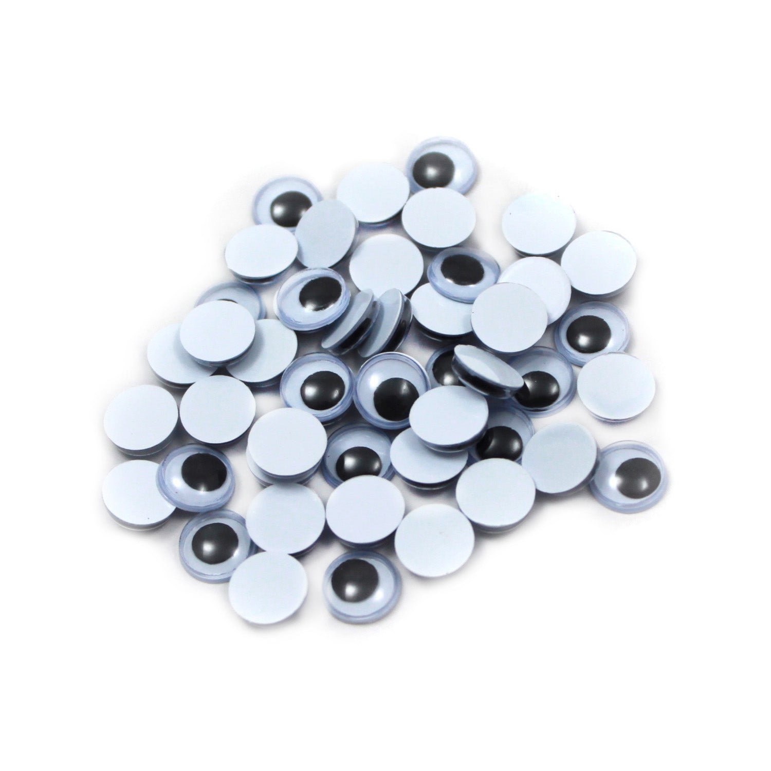 Wiggle Eyes 7mm, Black, 50 Per Pack, 48 Packs