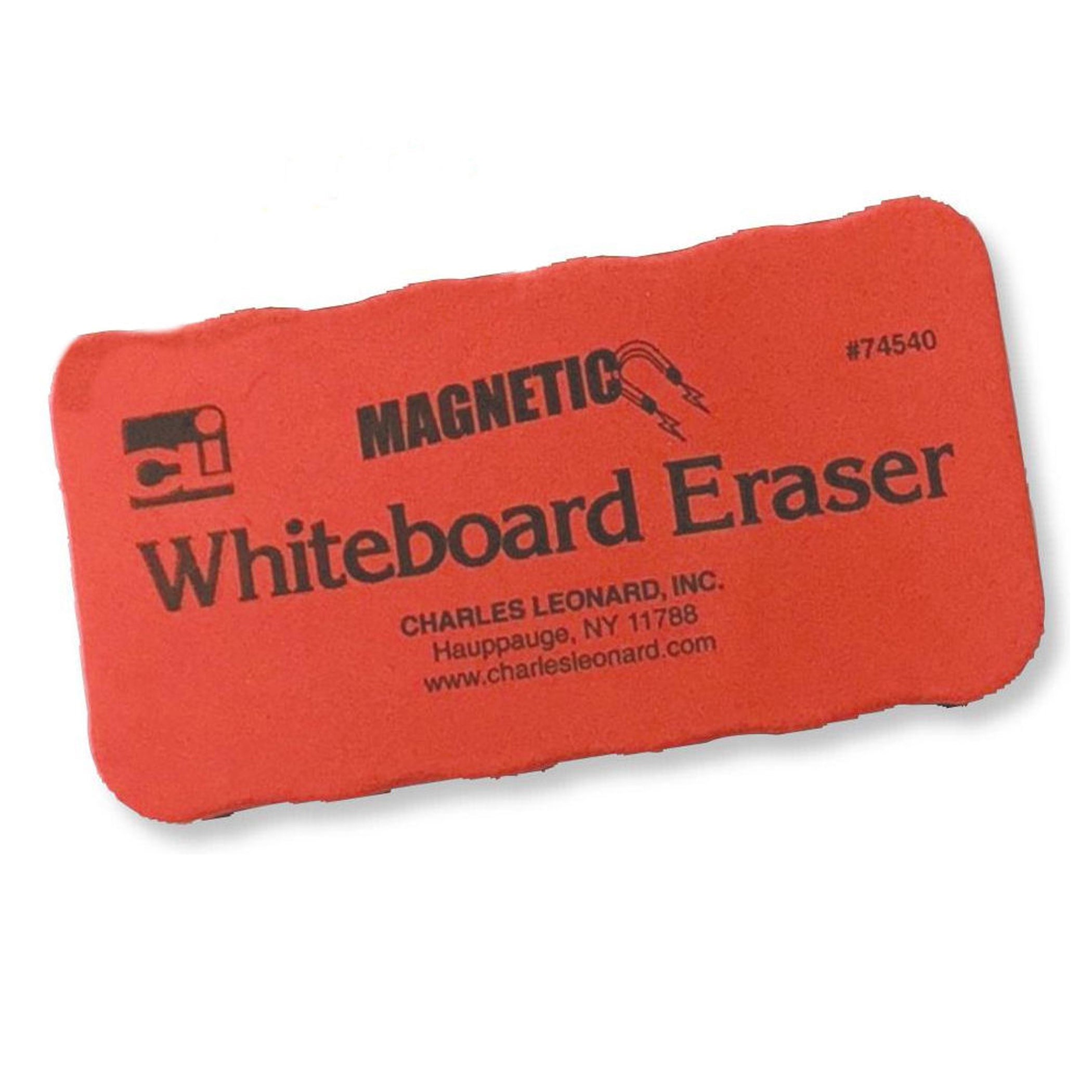 Magnetic Whiteboard Eraser, Red/Black, 12 Per Pack