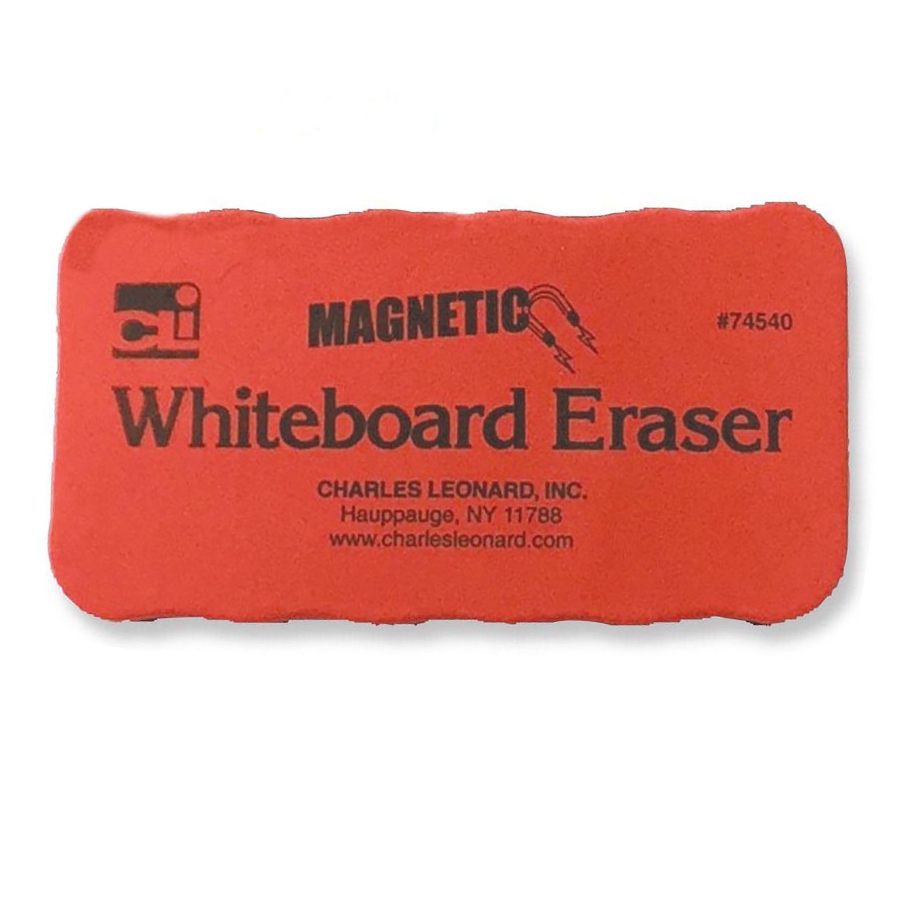 Magnetic Whiteboard Eraser, Red/Black, 12 Per Pack