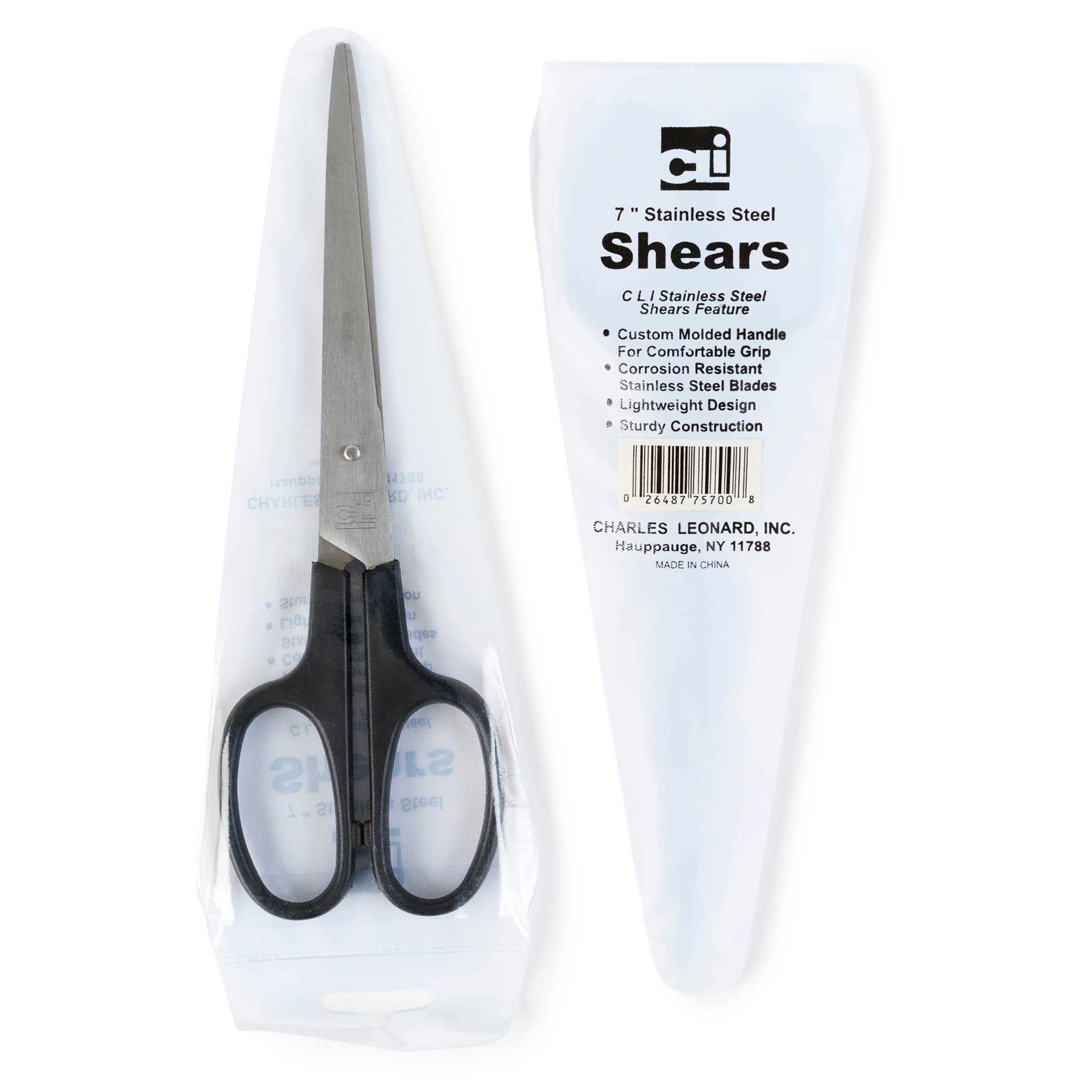 Stainless Steel Shears, 7" Straight, Pack of 12 - A1 School Supplies