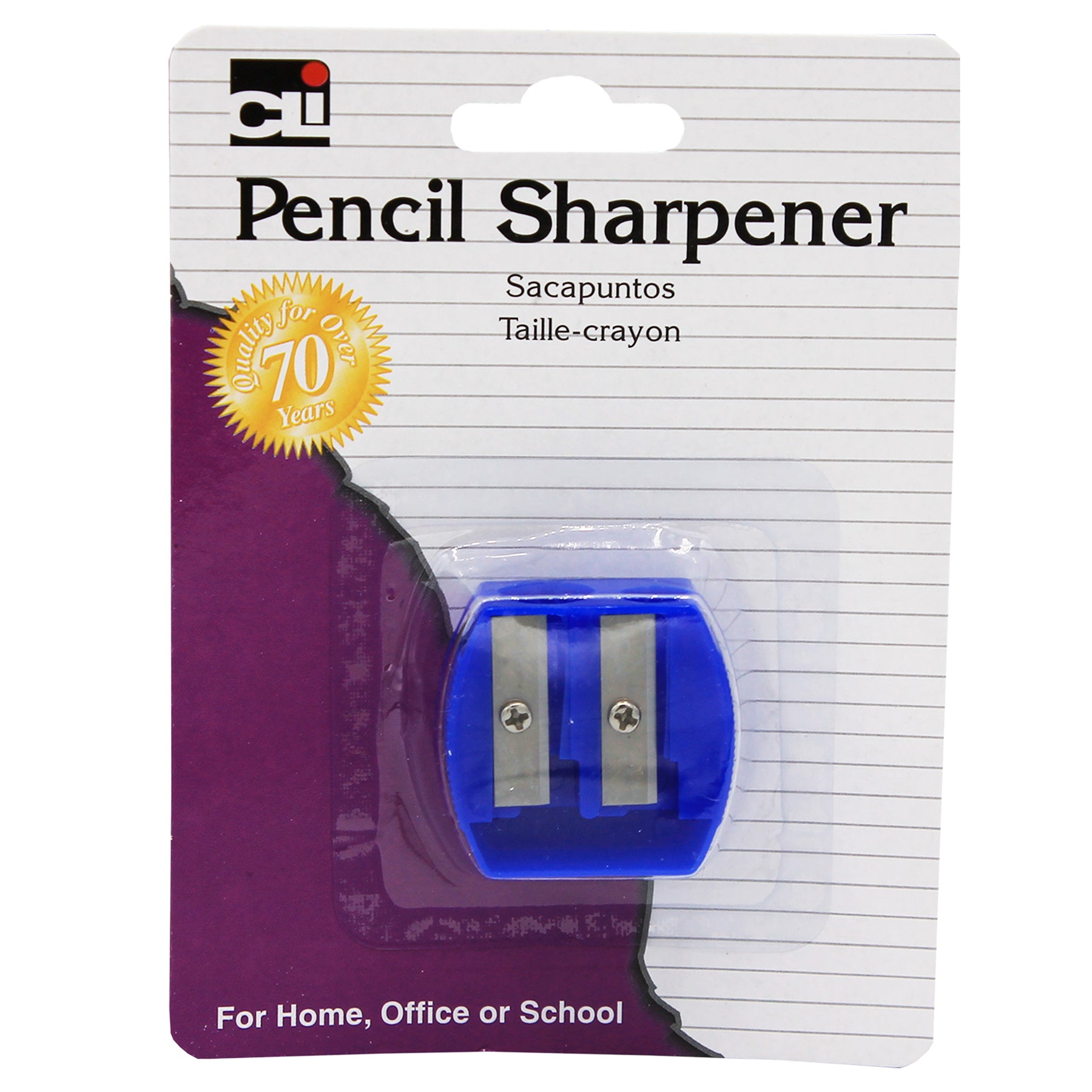 Two Hole Pencil/Crayon Sharpener, Pack of 24