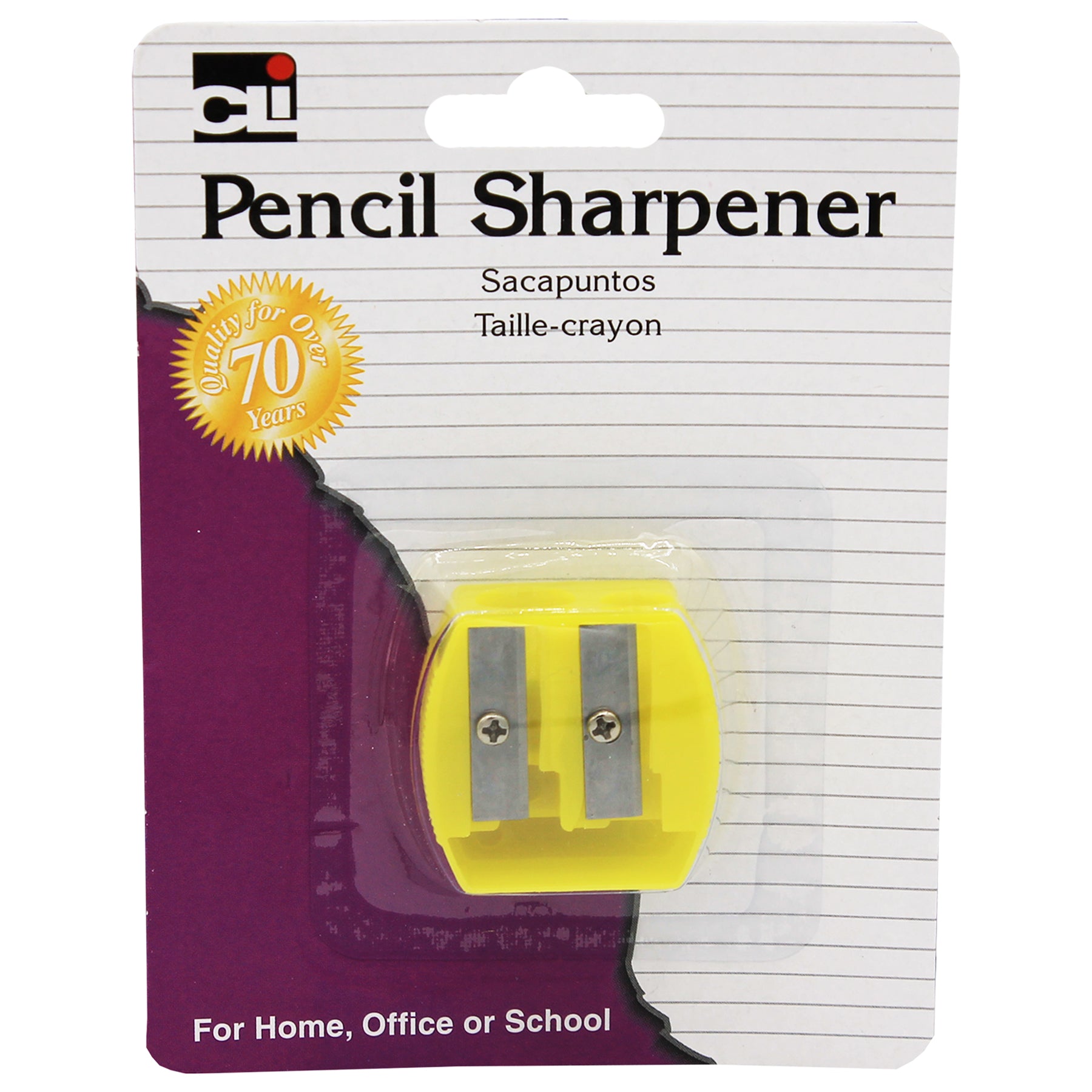 Two Hole Pencil/Crayon Sharpener, Pack of 24