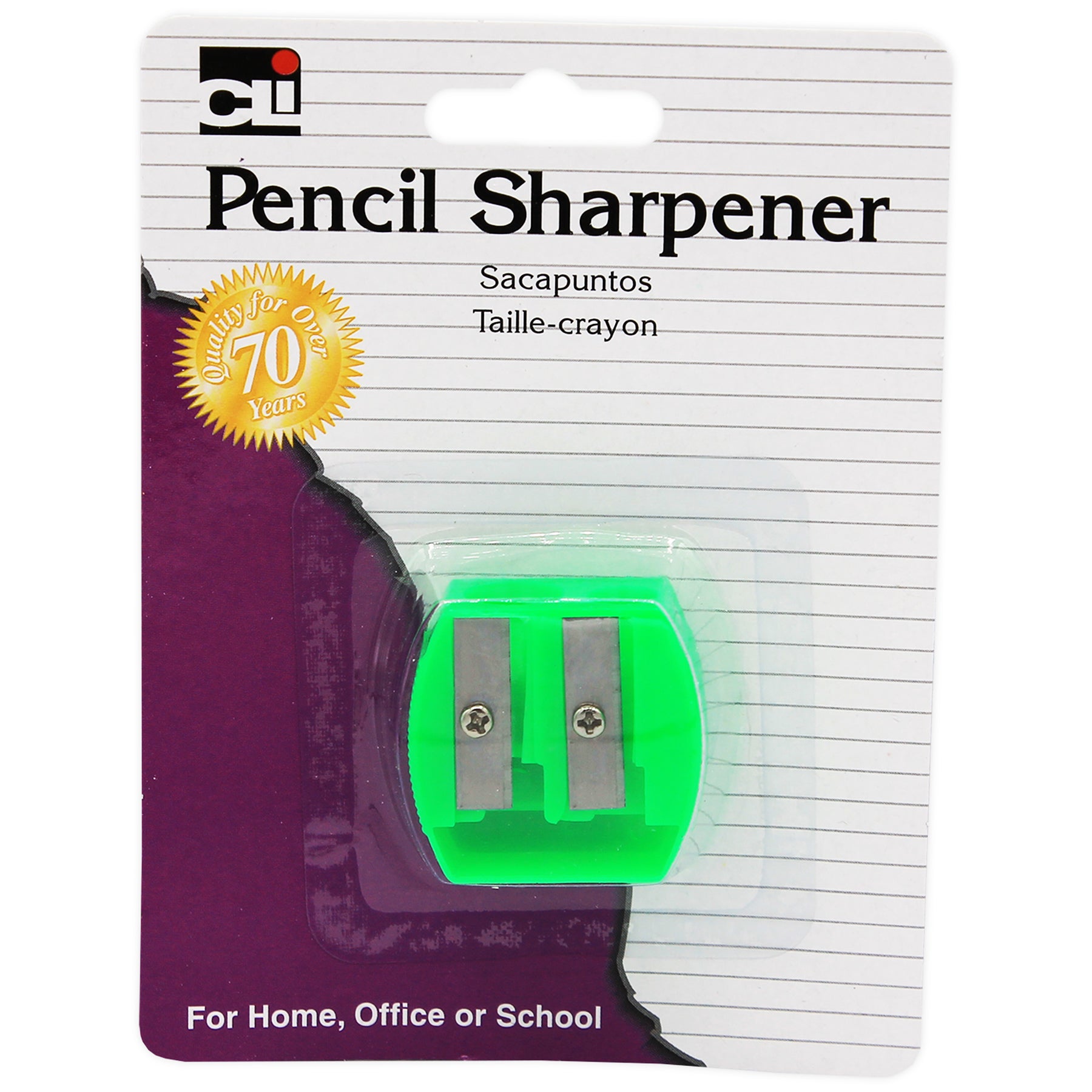 Two Hole Pencil/Crayon Sharpener, Pack of 24