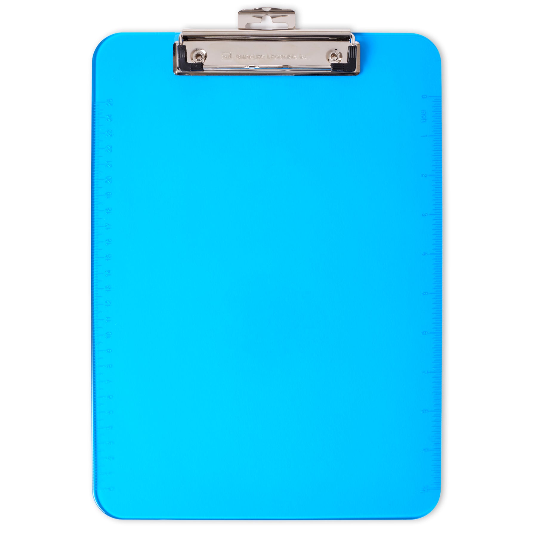 Plastic Clipboard, Letter, Neon Blue, Pack of 6