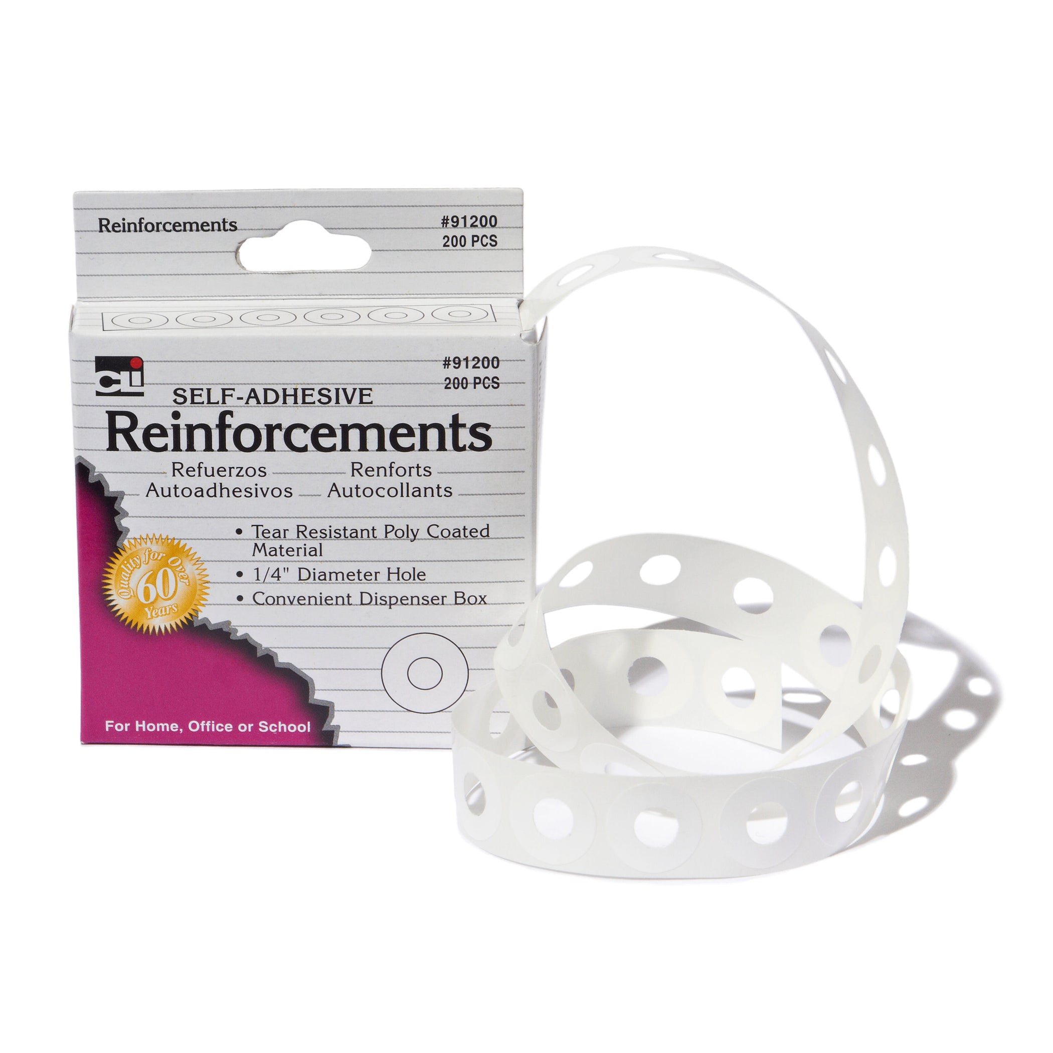 Hole Reinforcements, 200 Per Pack, 24 Packs